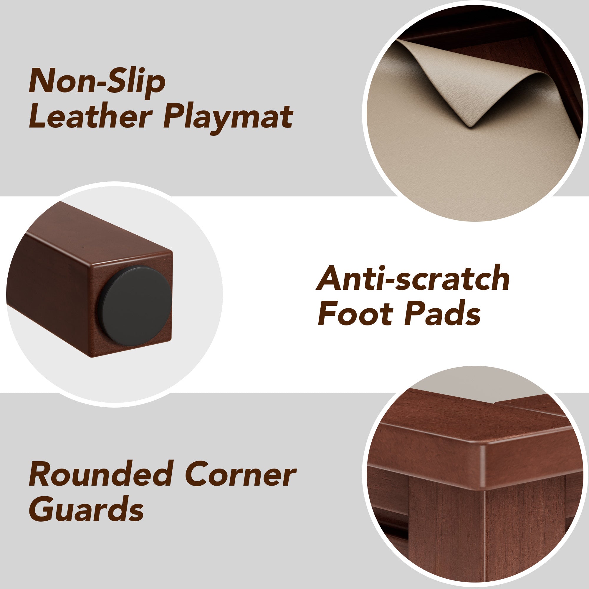 Convertible Board Game Table for 4-6 Players, Spacious Gaming Space with Table Top, Non-Slip Play Mat, Cup Holder & Game Tray, Dining Table for DND, Poker Card, Family Dinner