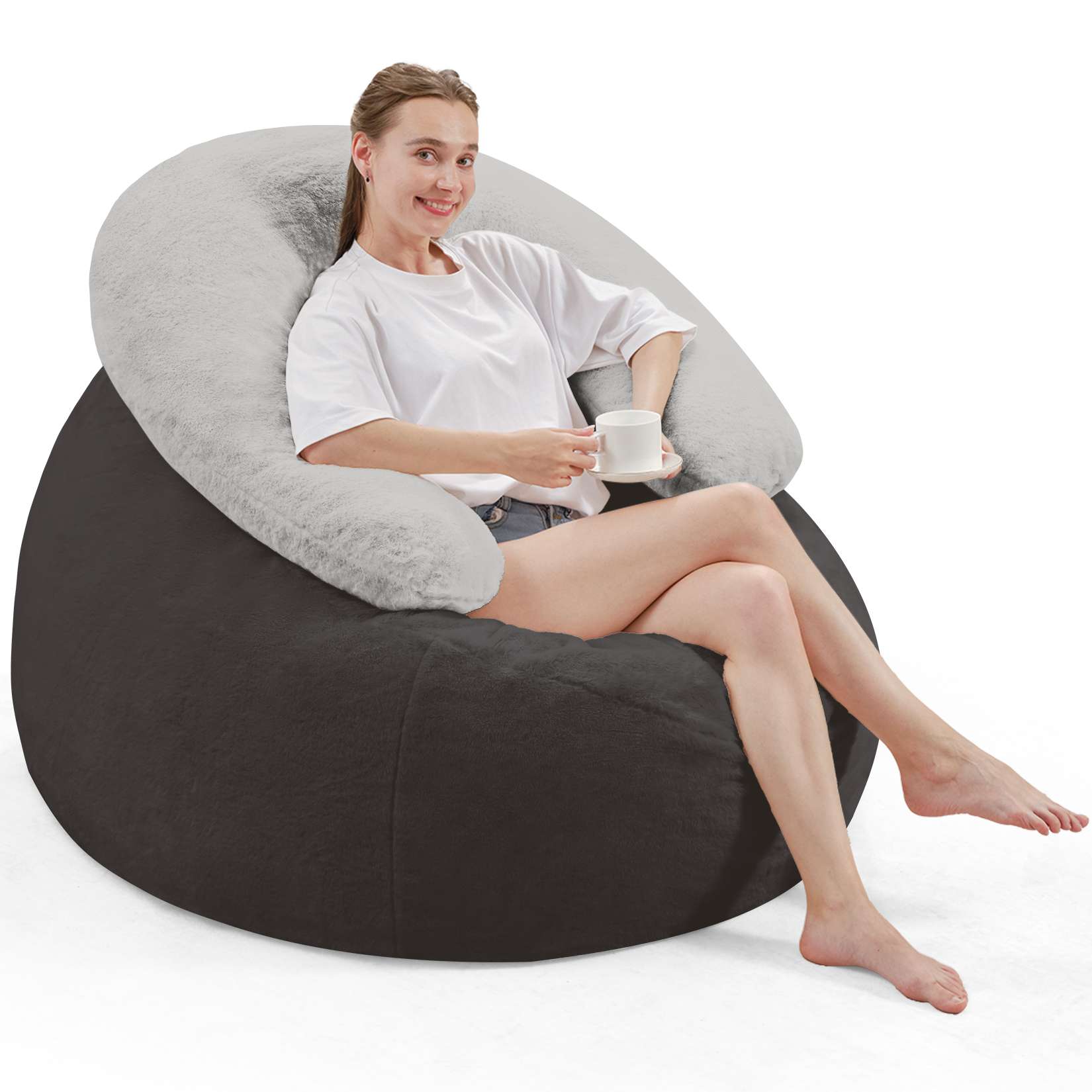 Bean Bag Chair with U-Shaped Pillow