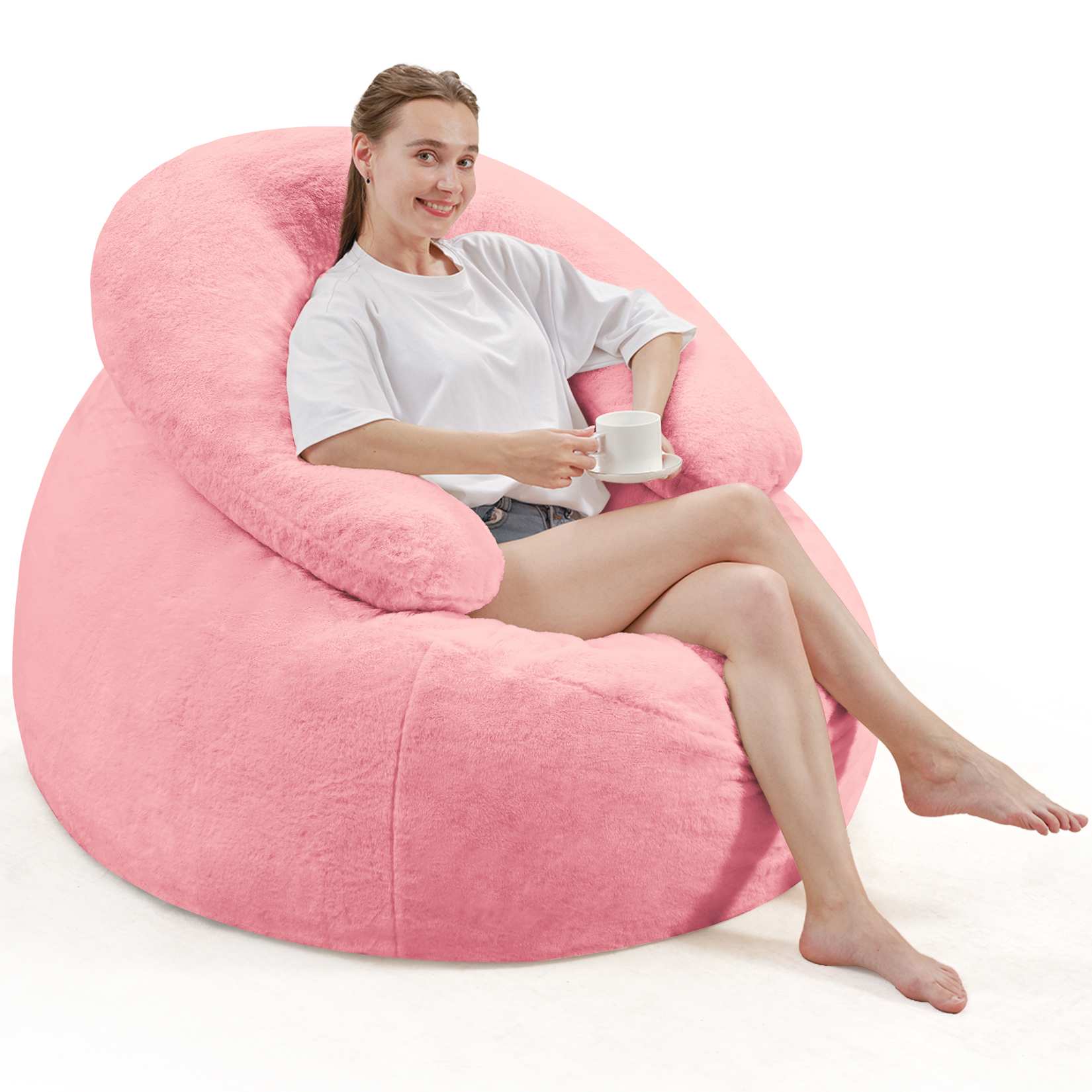 Bean Bag Chair with U-Shaped Pillow