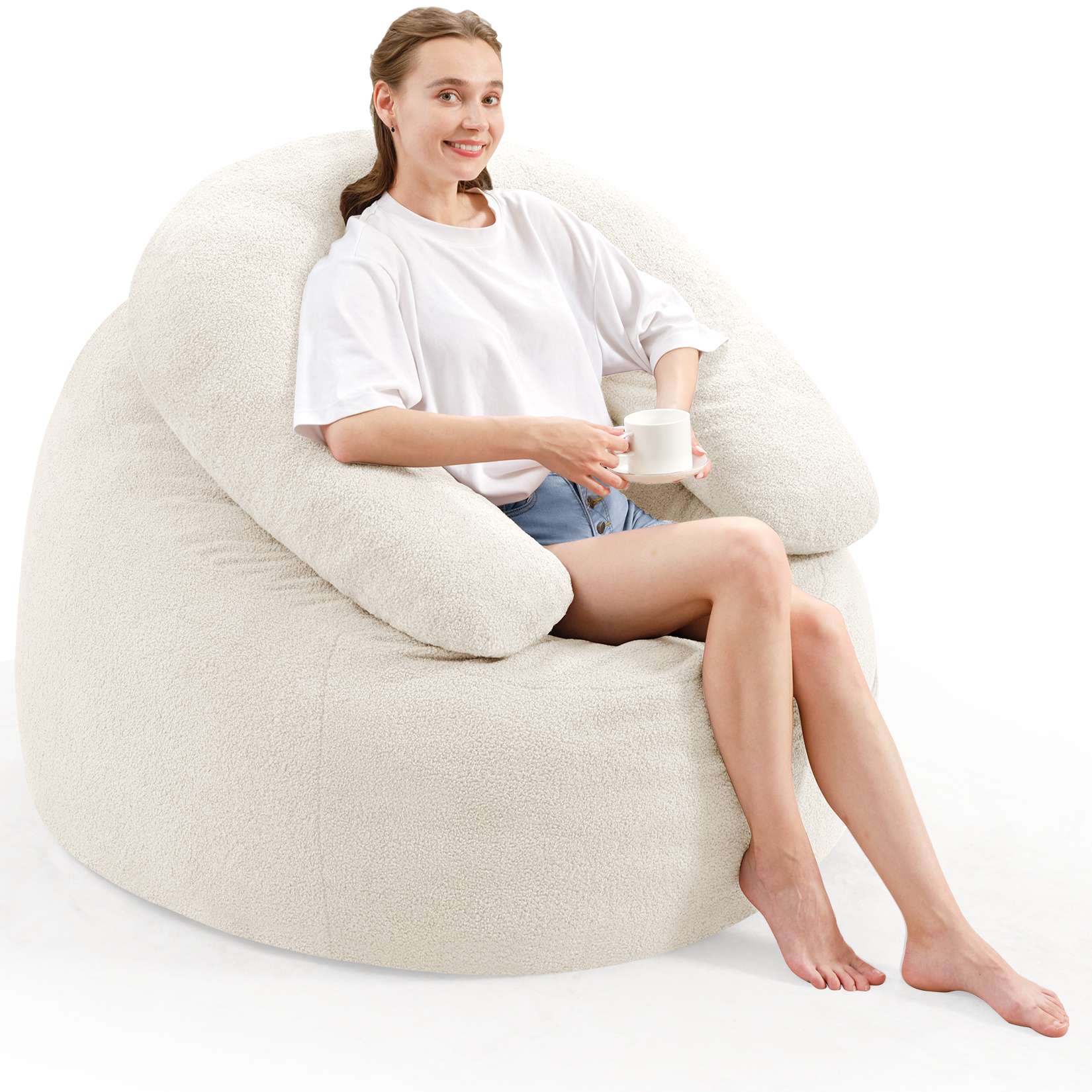Bean Bag Chair with U-Shaped Pillow