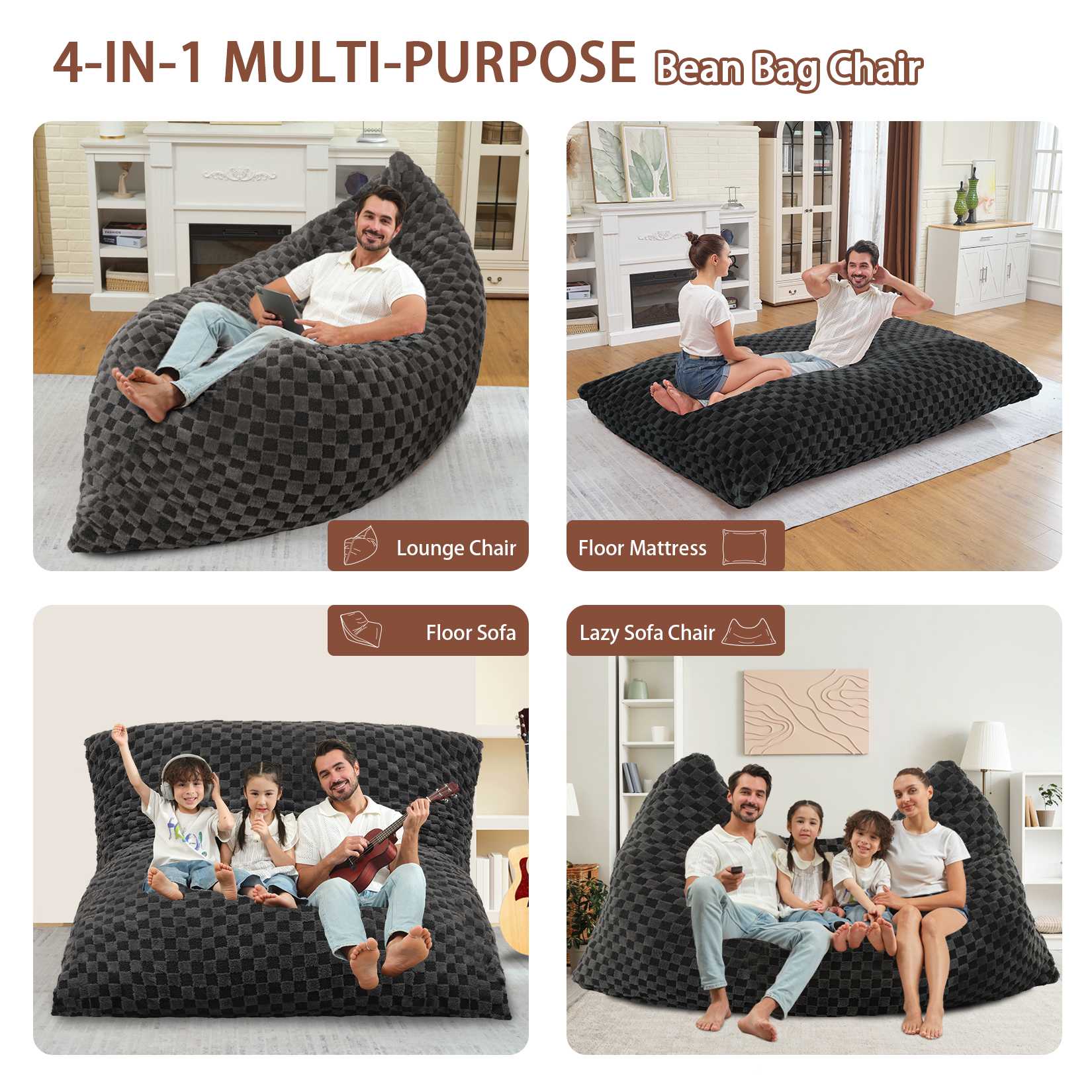 4 in 1 Bean Bag Chair