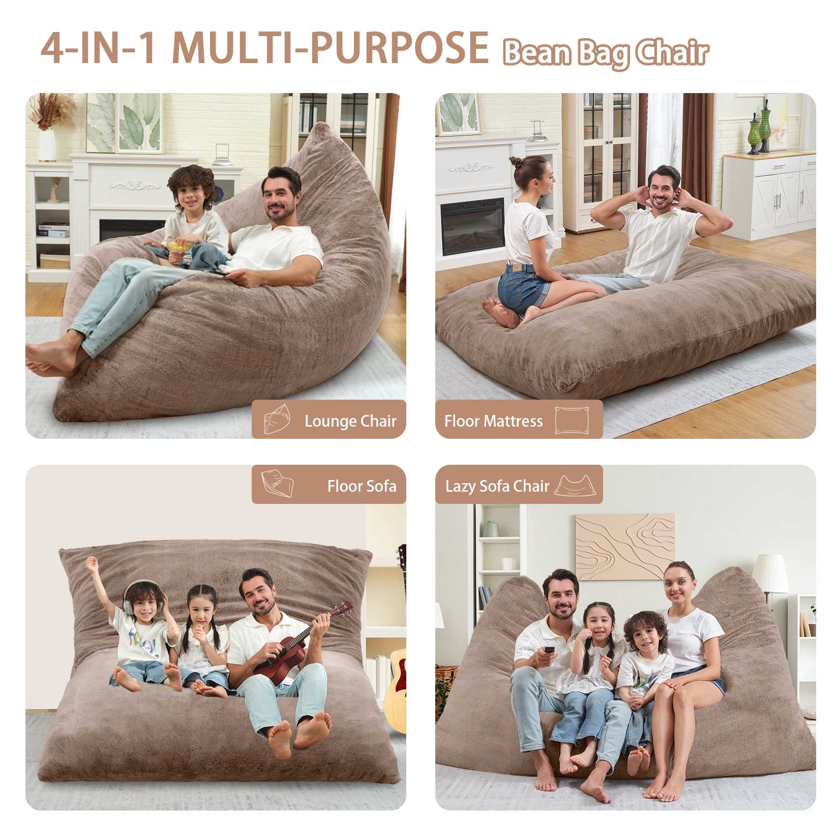 4 in 1 Bean Bag Chair
