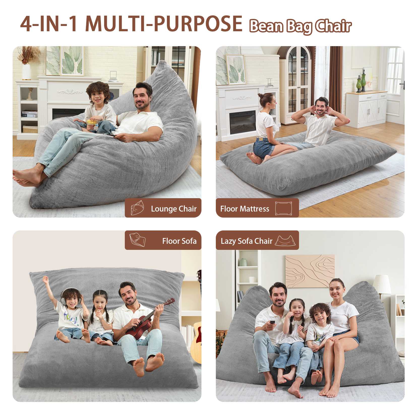 4 in 1 Bean Bag Chair