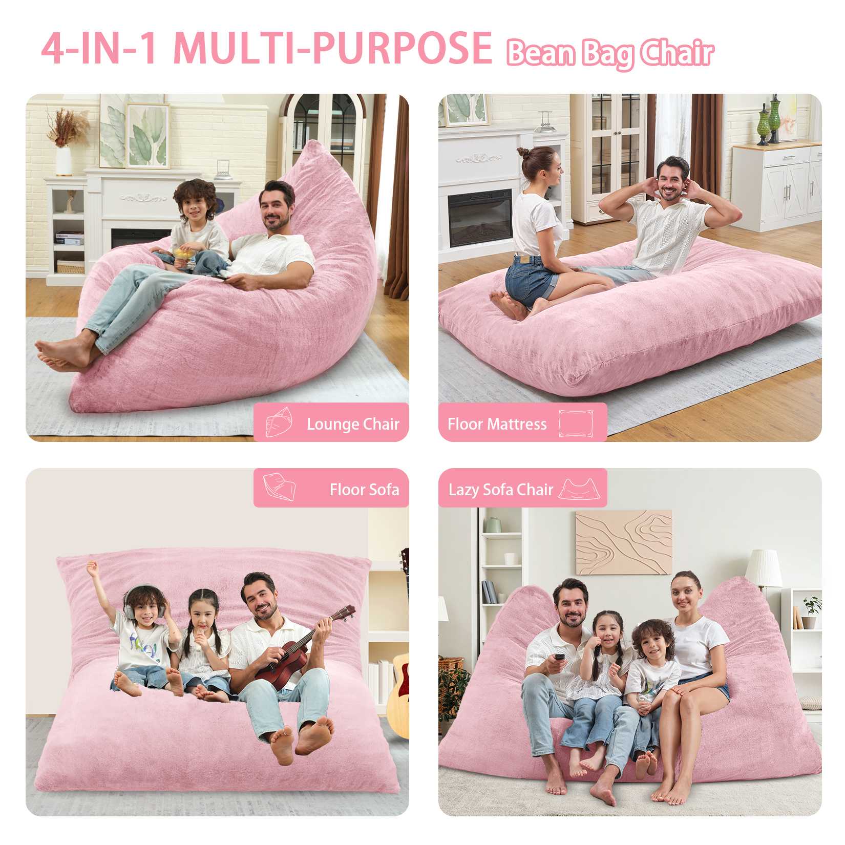4 in 1 Bean Bag Chair