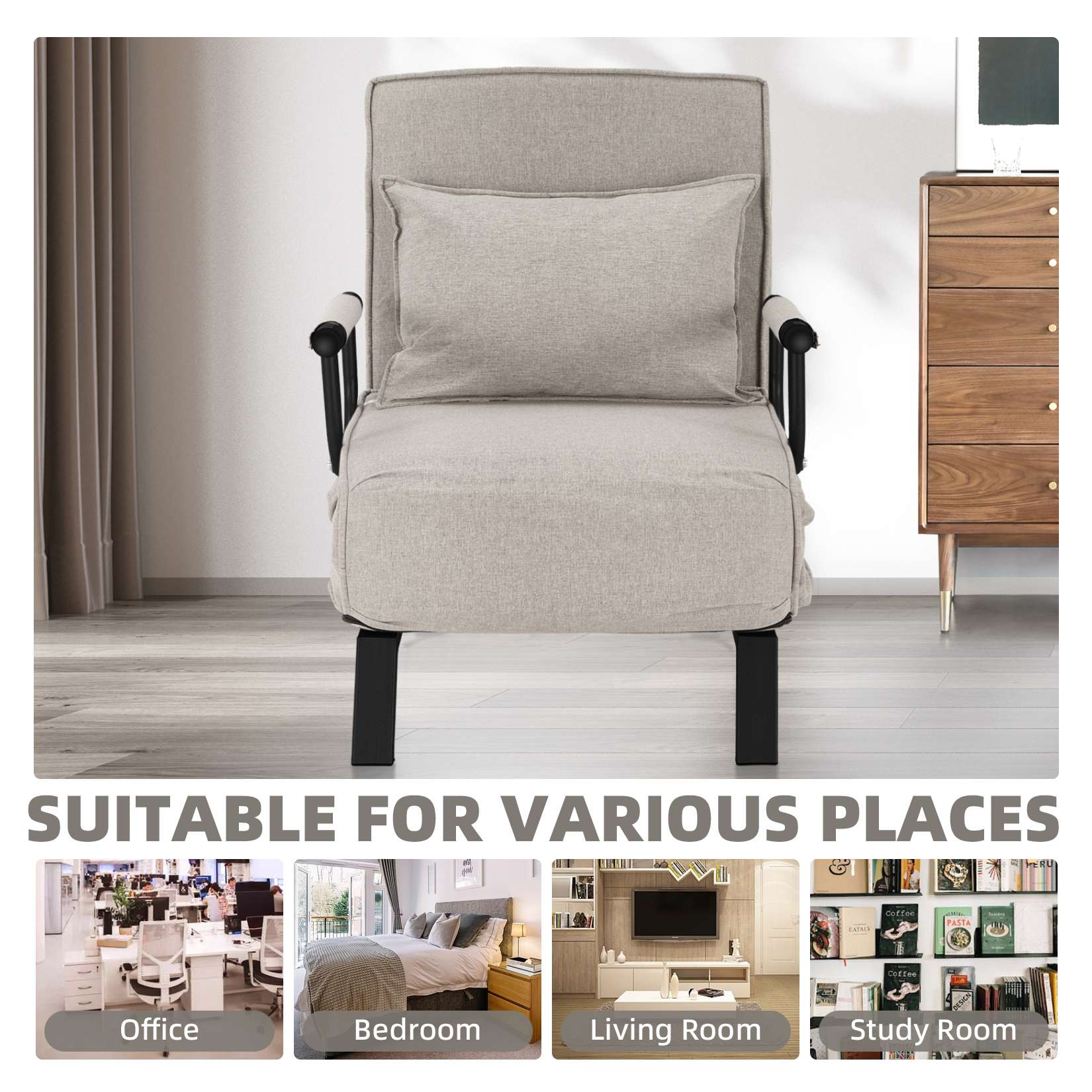 Avocahom Convertible Sofa Bed Sleeper Chair