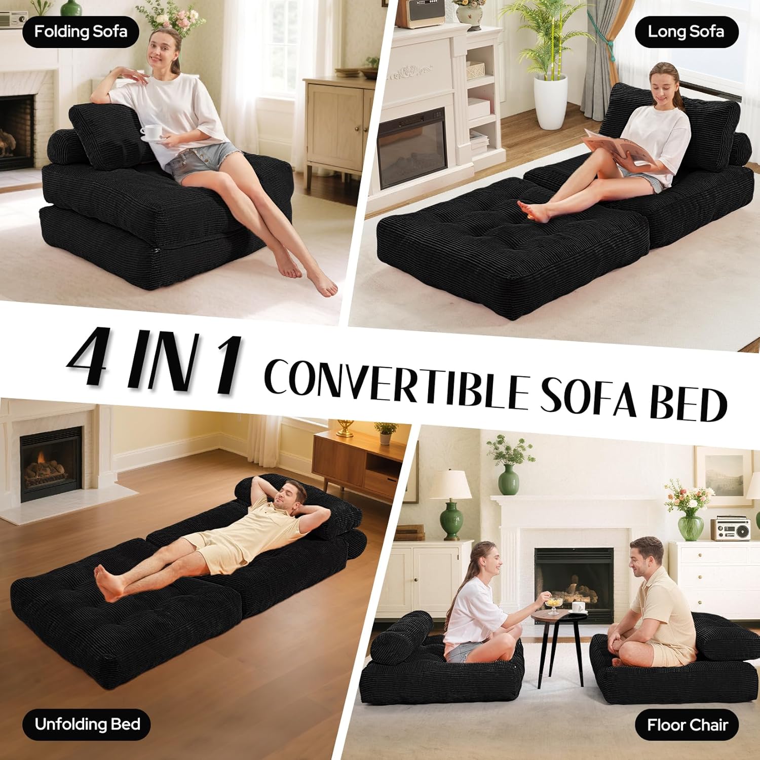 Convertible Sofa Bed with Pillow