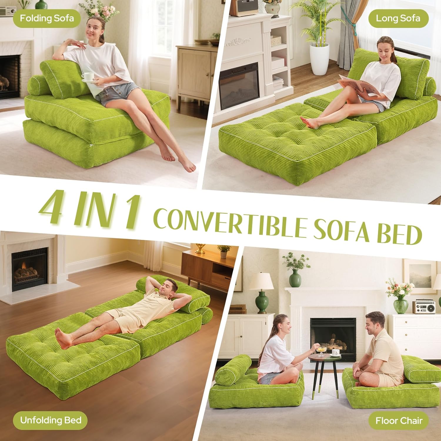 Convertible Sofa Bed with Pillow