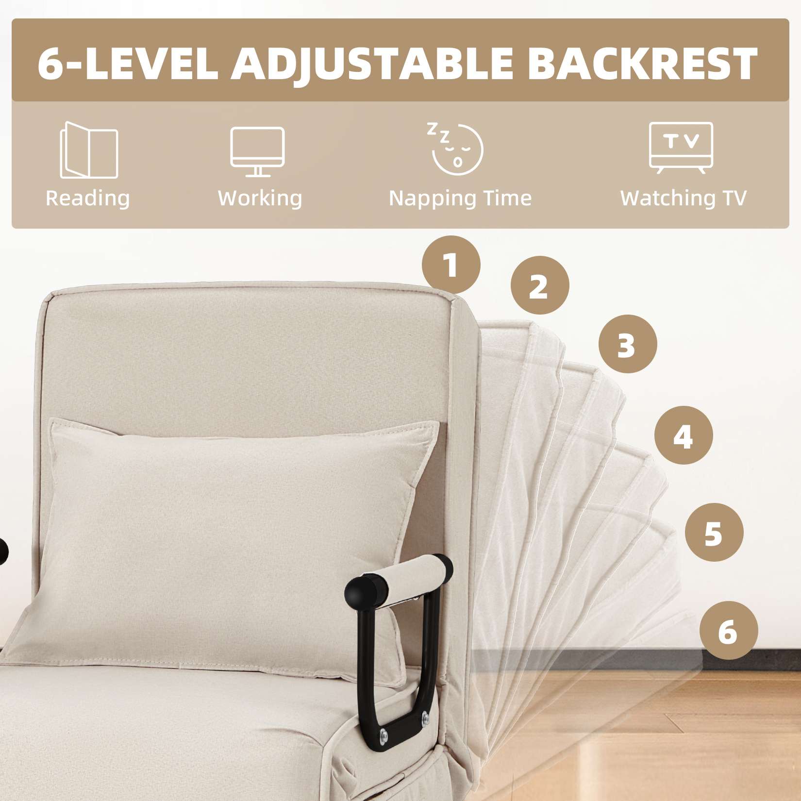 Avocahom Convertible Sofa Bed Sleeper Chair