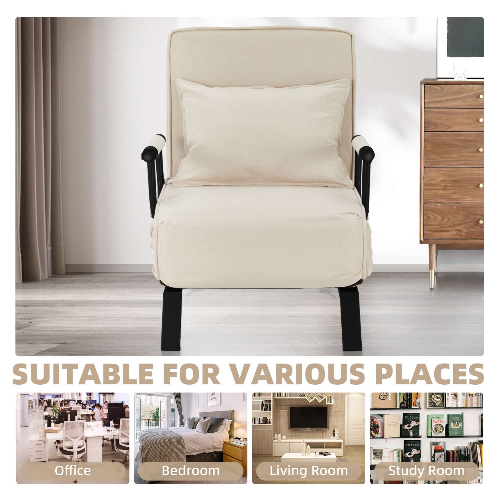 Avocahom Convertible Sofa Bed Sleeper Chair