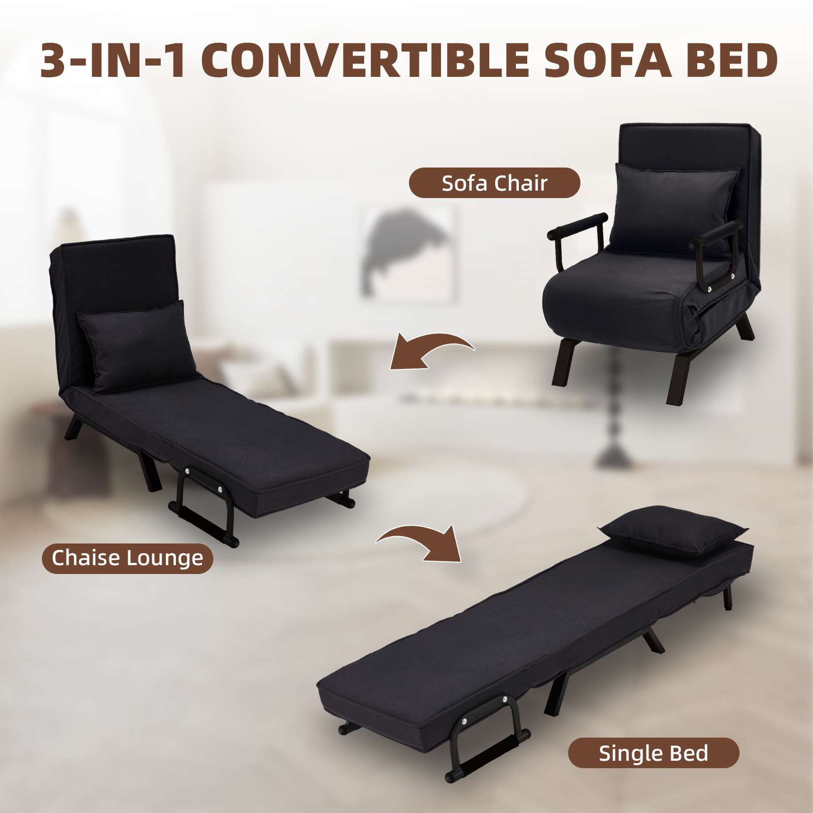 Avocahom Convertible Sofa Bed Sleeper Chair