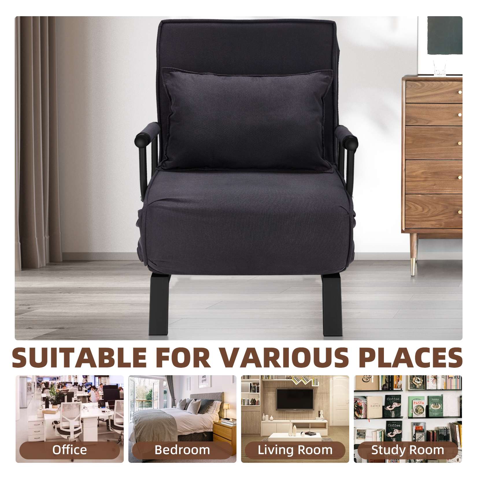 Avocahom Convertible Sofa Bed Sleeper Chair