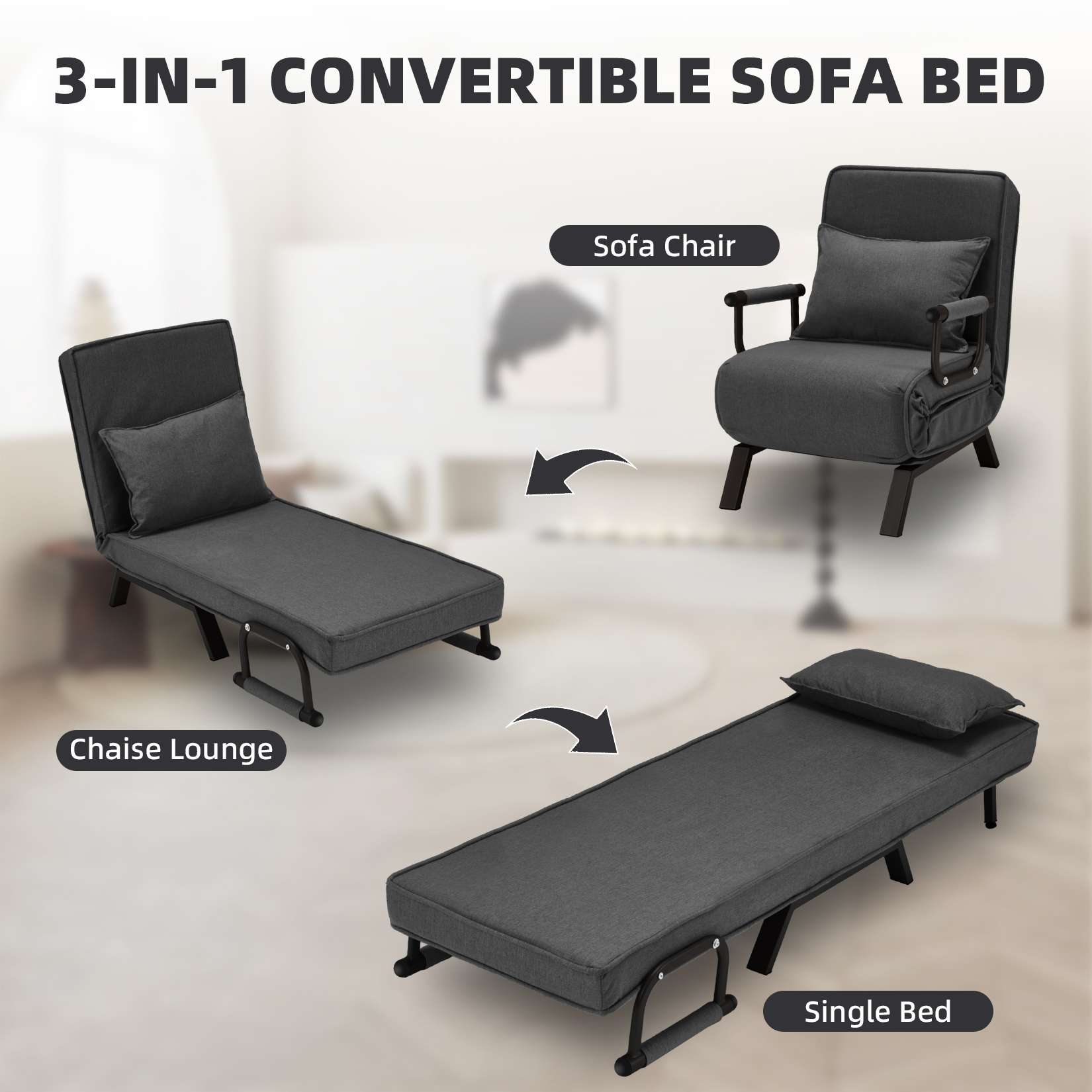 Avocahom Convertible Sofa Bed Sleeper Chair
