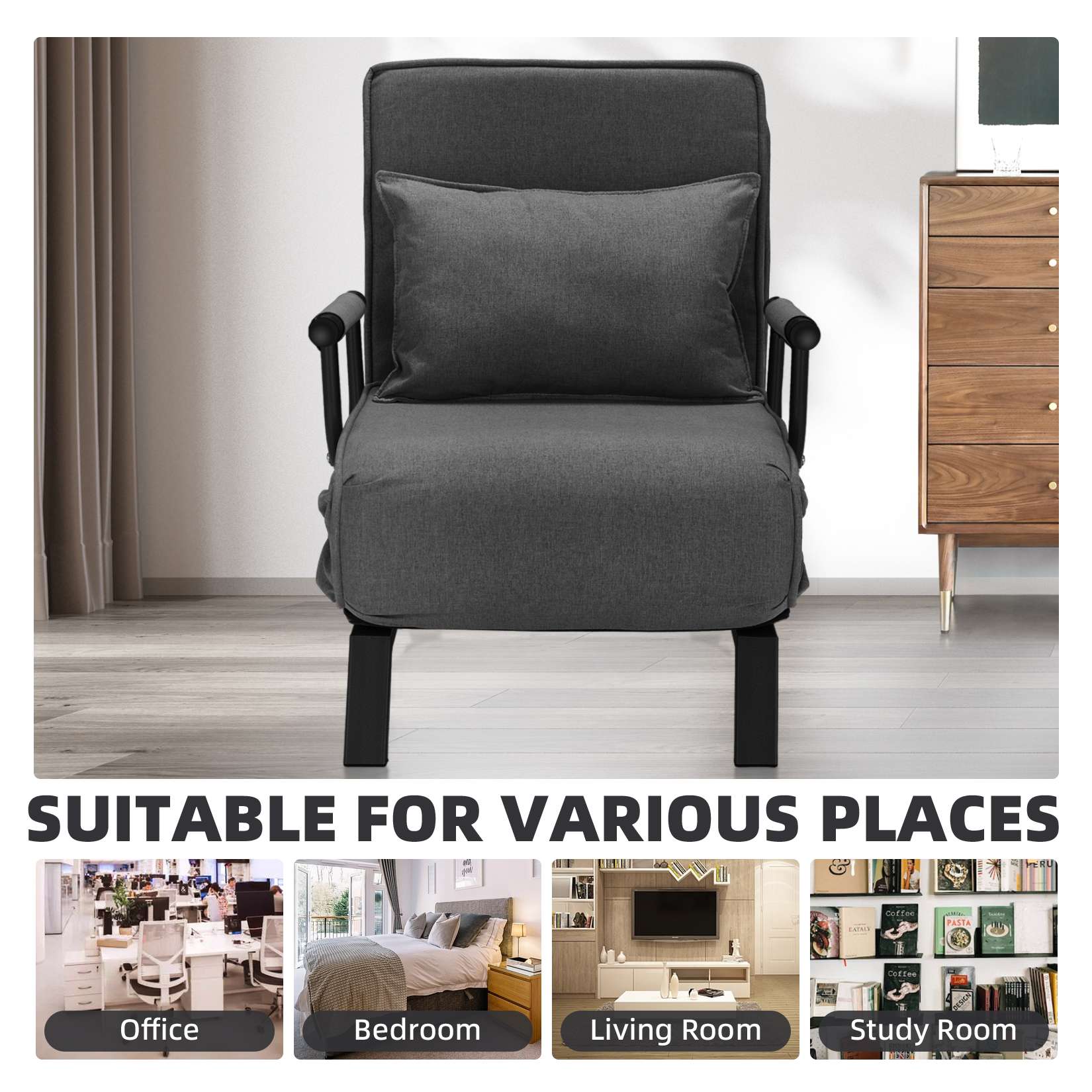 Avocahom Convertible Sofa Bed Sleeper Chair