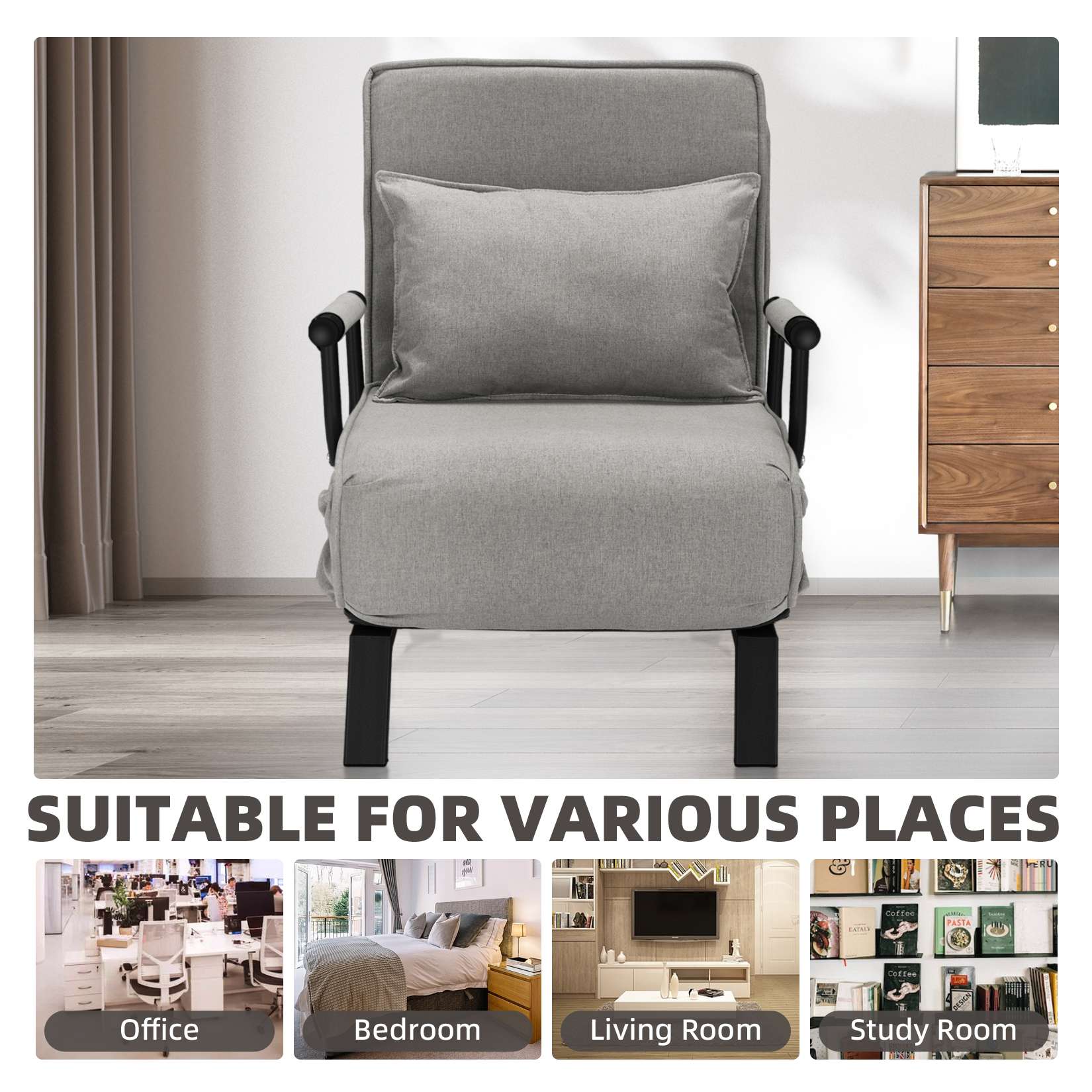 Avocahom Convertible Sofa Bed Sleeper Chair