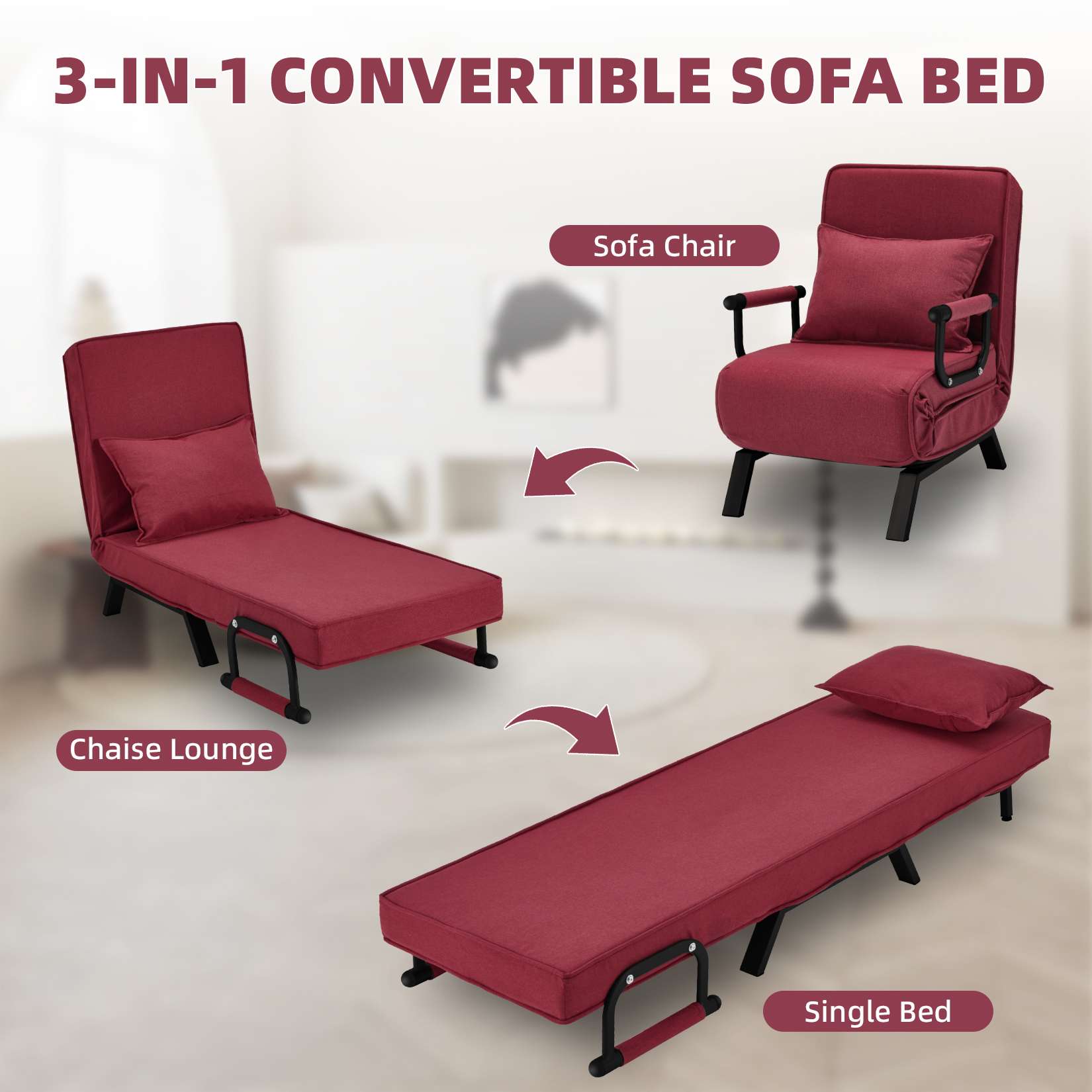 Avocahom Convertible Sofa Bed Sleeper Chair