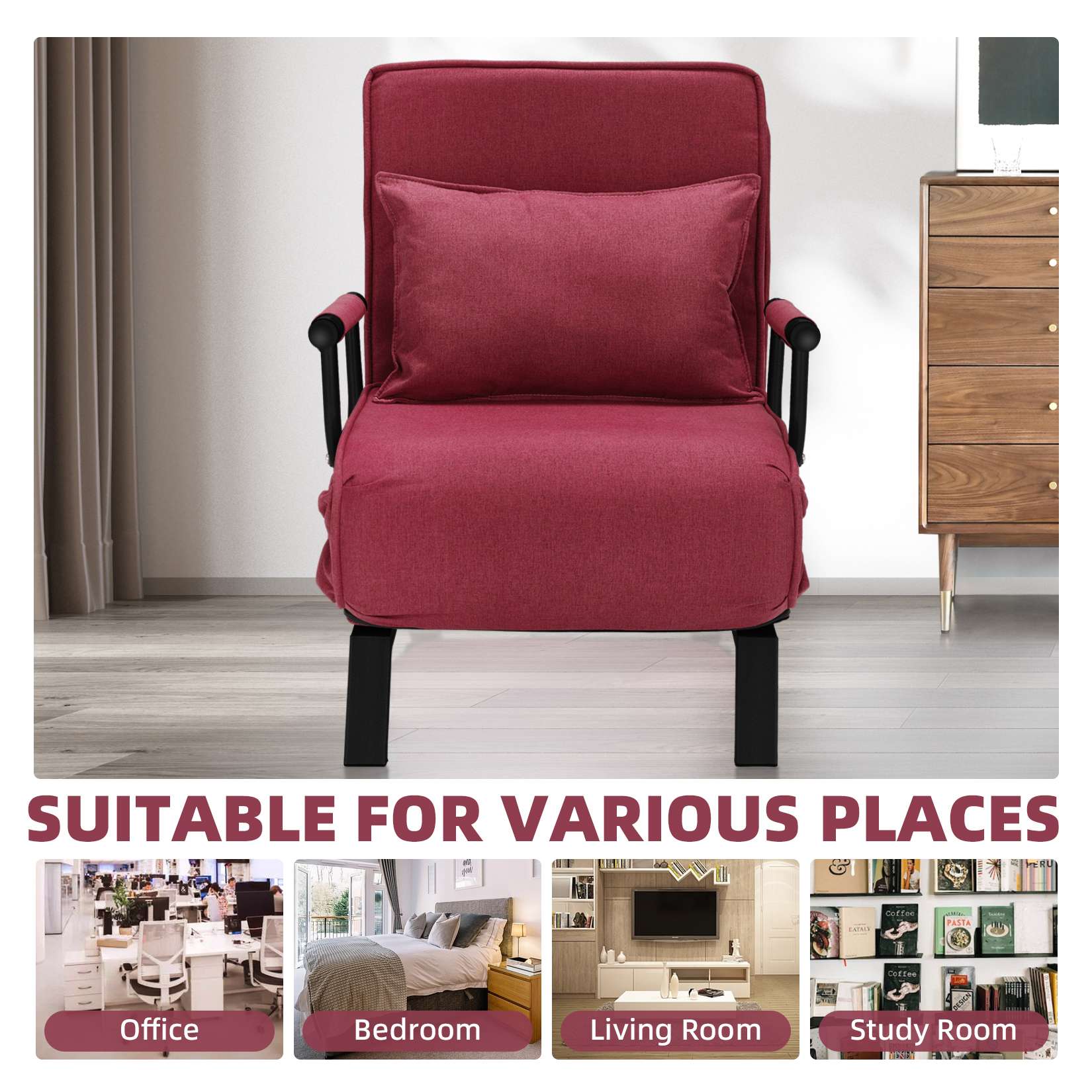 Avocahom Convertible Sofa Bed Sleeper Chair