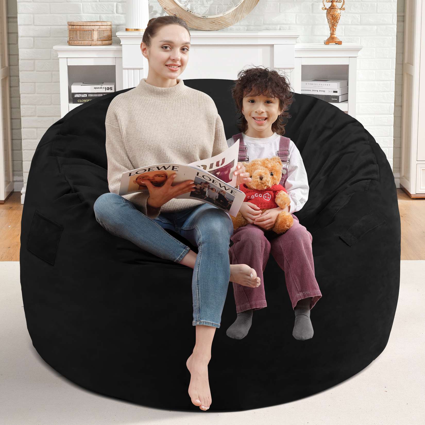 Avocahom Dutch Velvet Bean Bag Chair