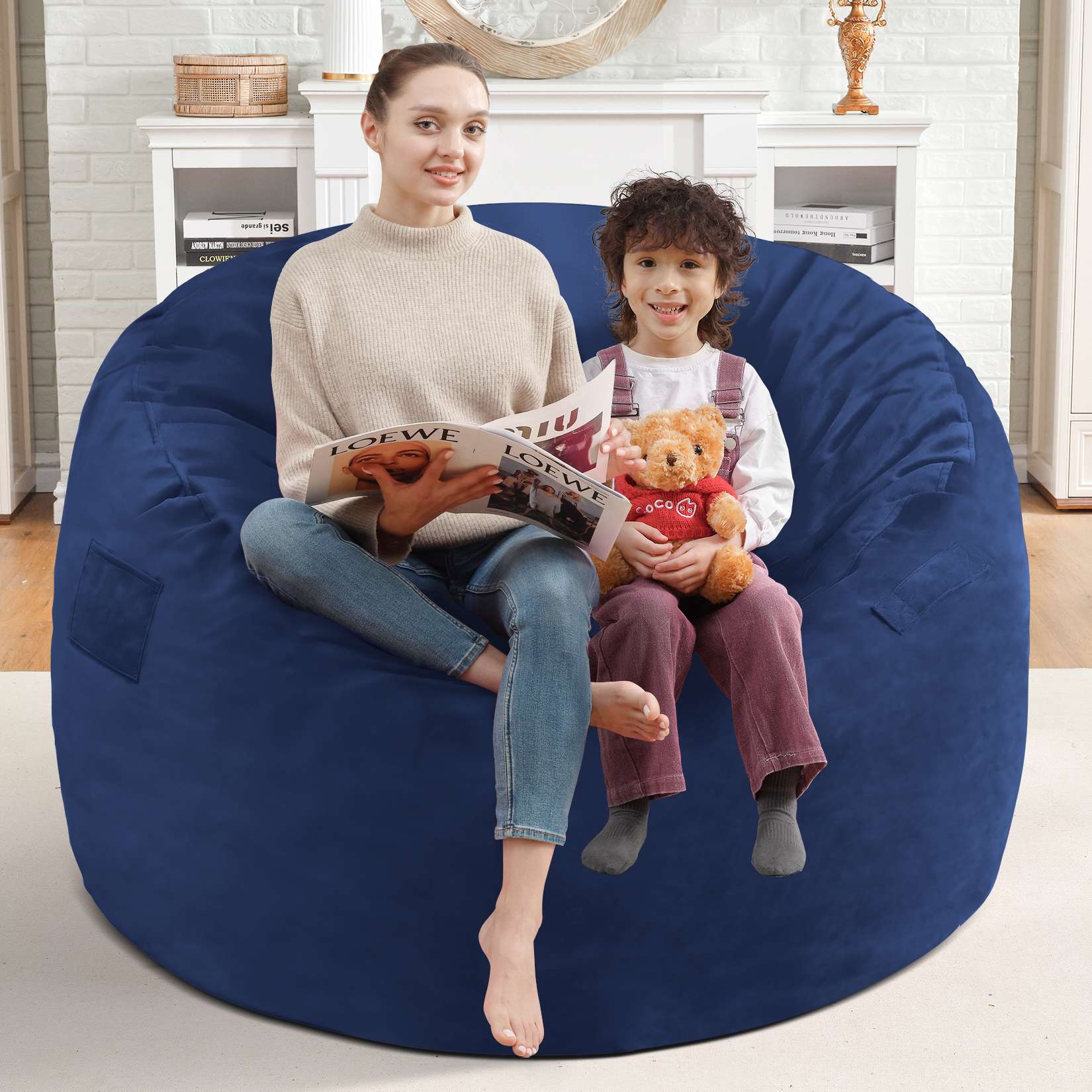 Avocahom Dutch Velvet Bean Bag Chair