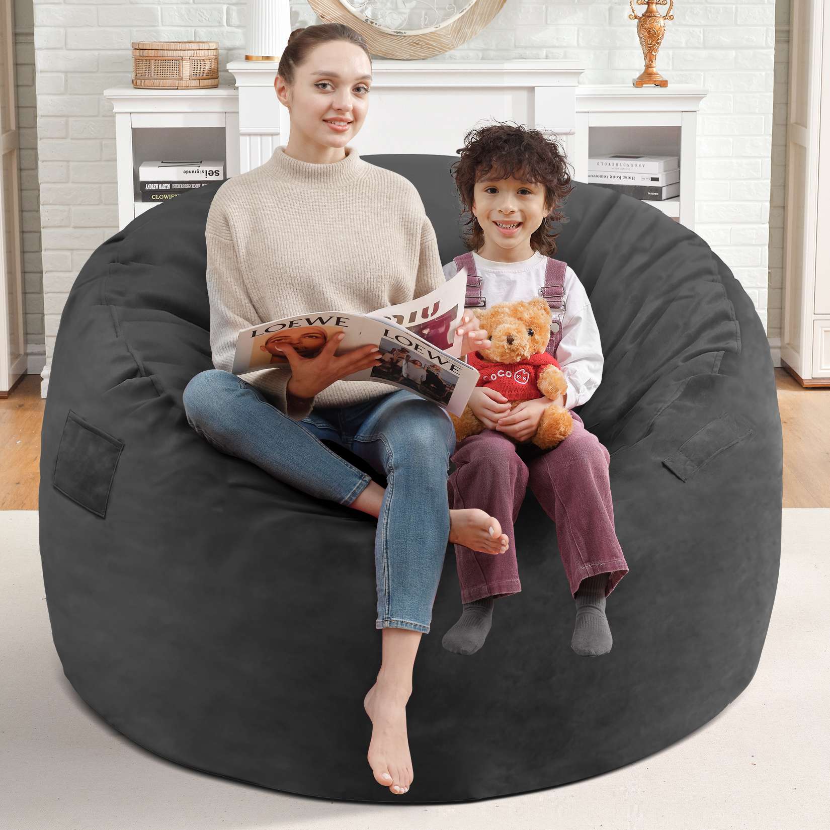 Avocahom Dutch Velvet Bean Bag Chair