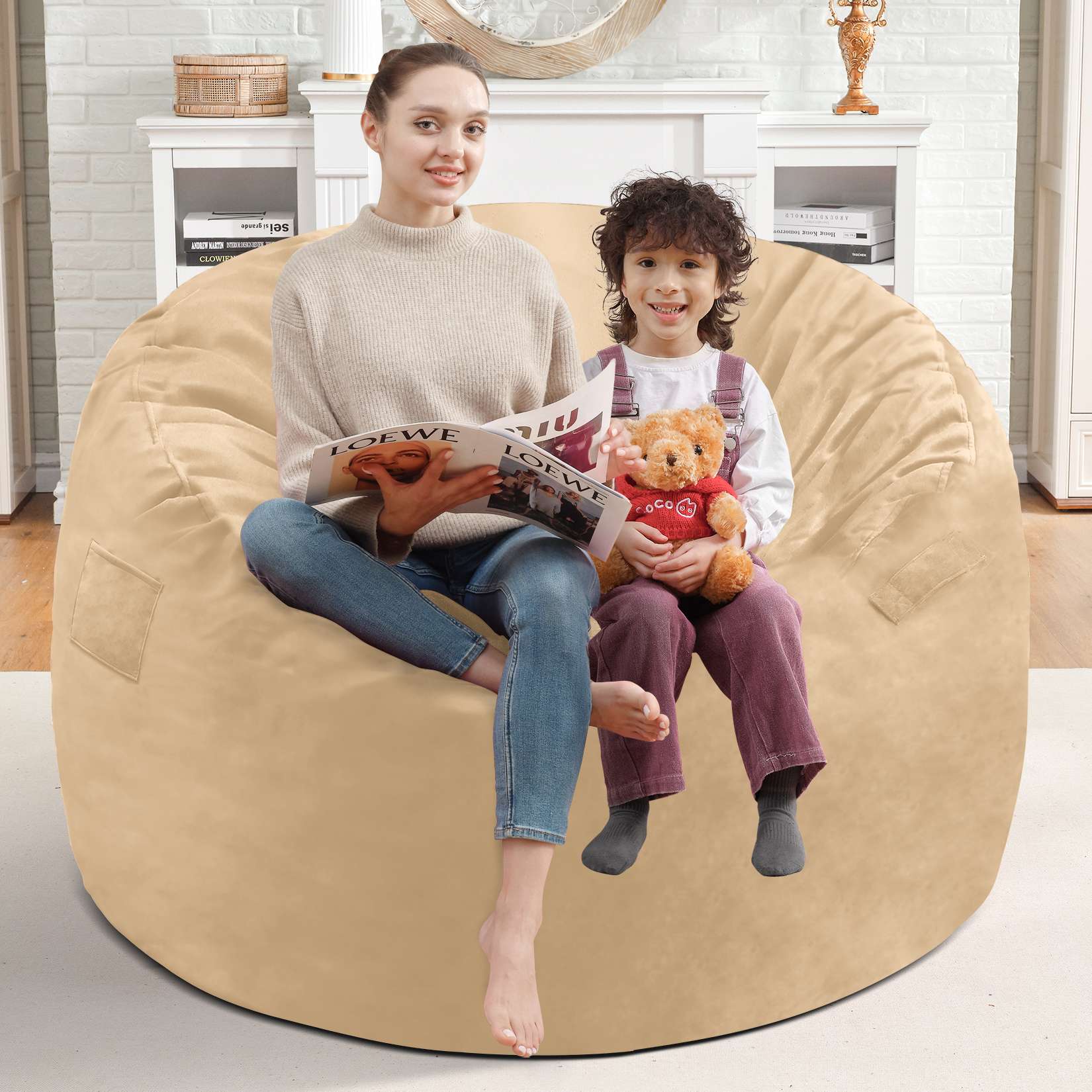 Avocahom Dutch Velvet Bean Bag Chair