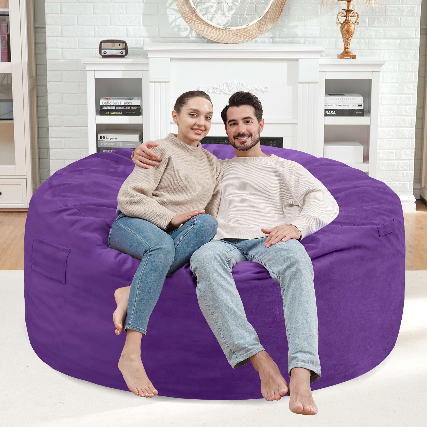 Avocahom Dutch Velvet Bean Bag Chair