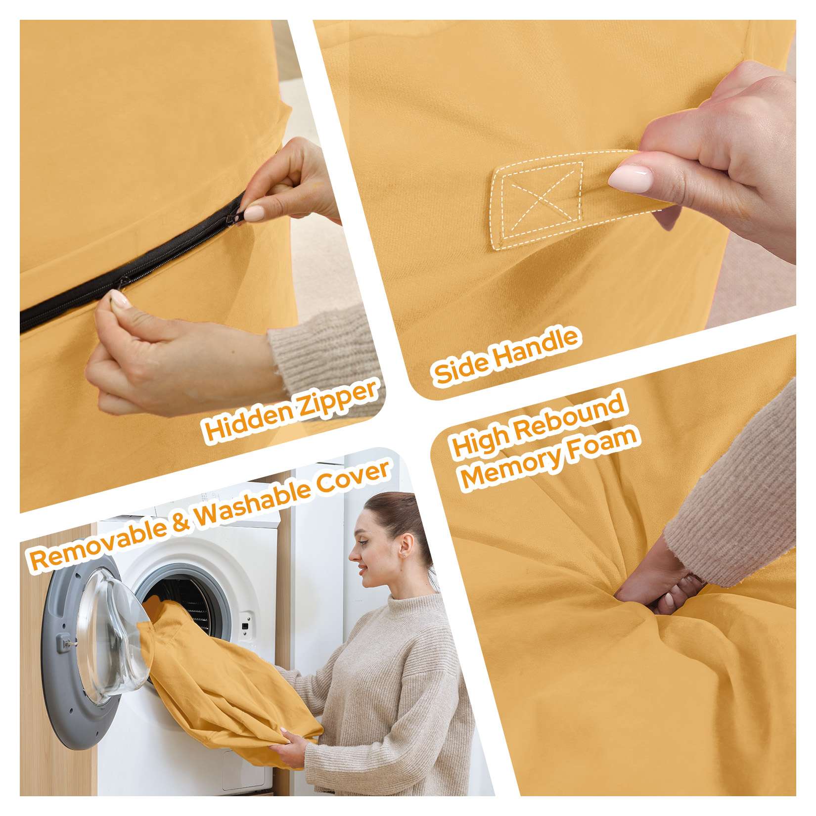 Avocahom Dutch Velvet Bean Bag Chair