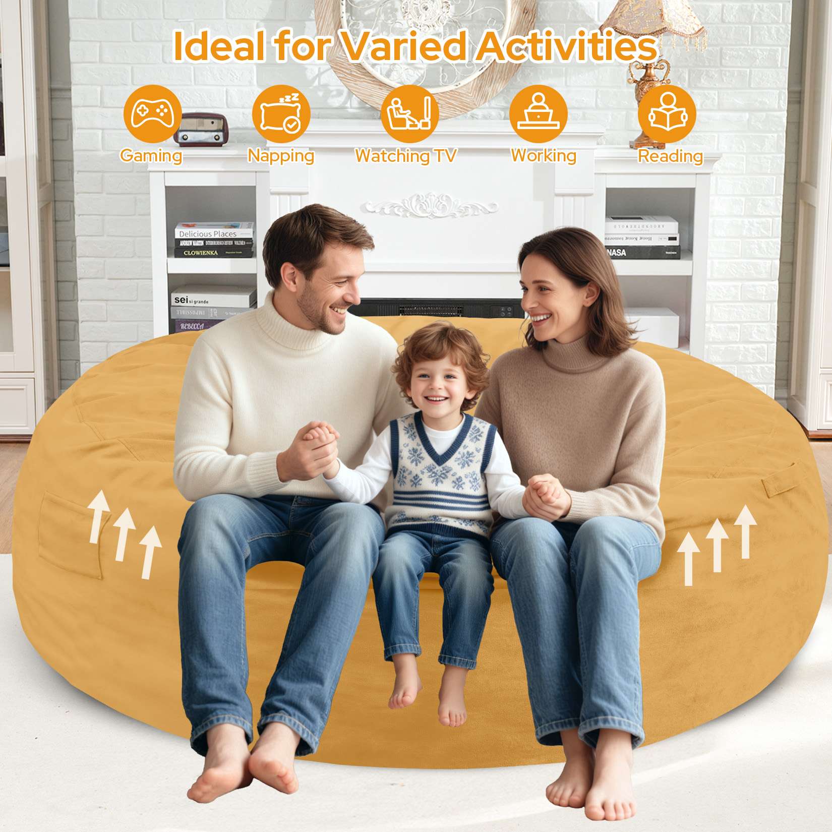 Avocahom Dutch Velvet Bean Bag Chair