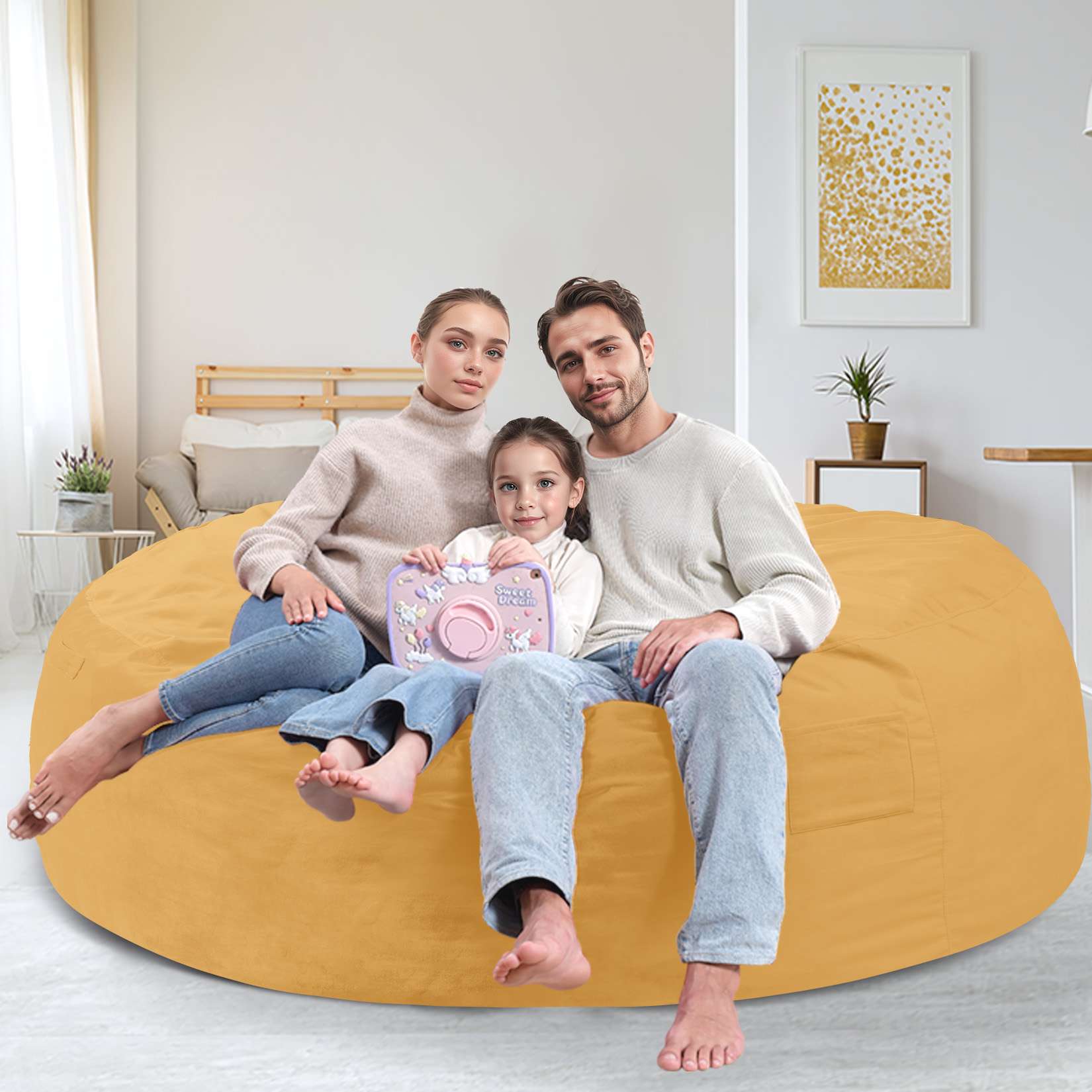Avocahom Dutch Velvet Bean Bag Chair