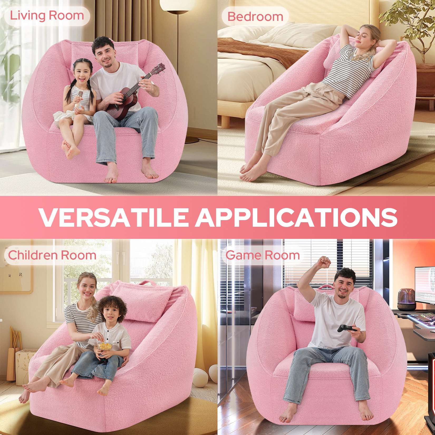 Inflatable Bean Bag Chair with Air Pump