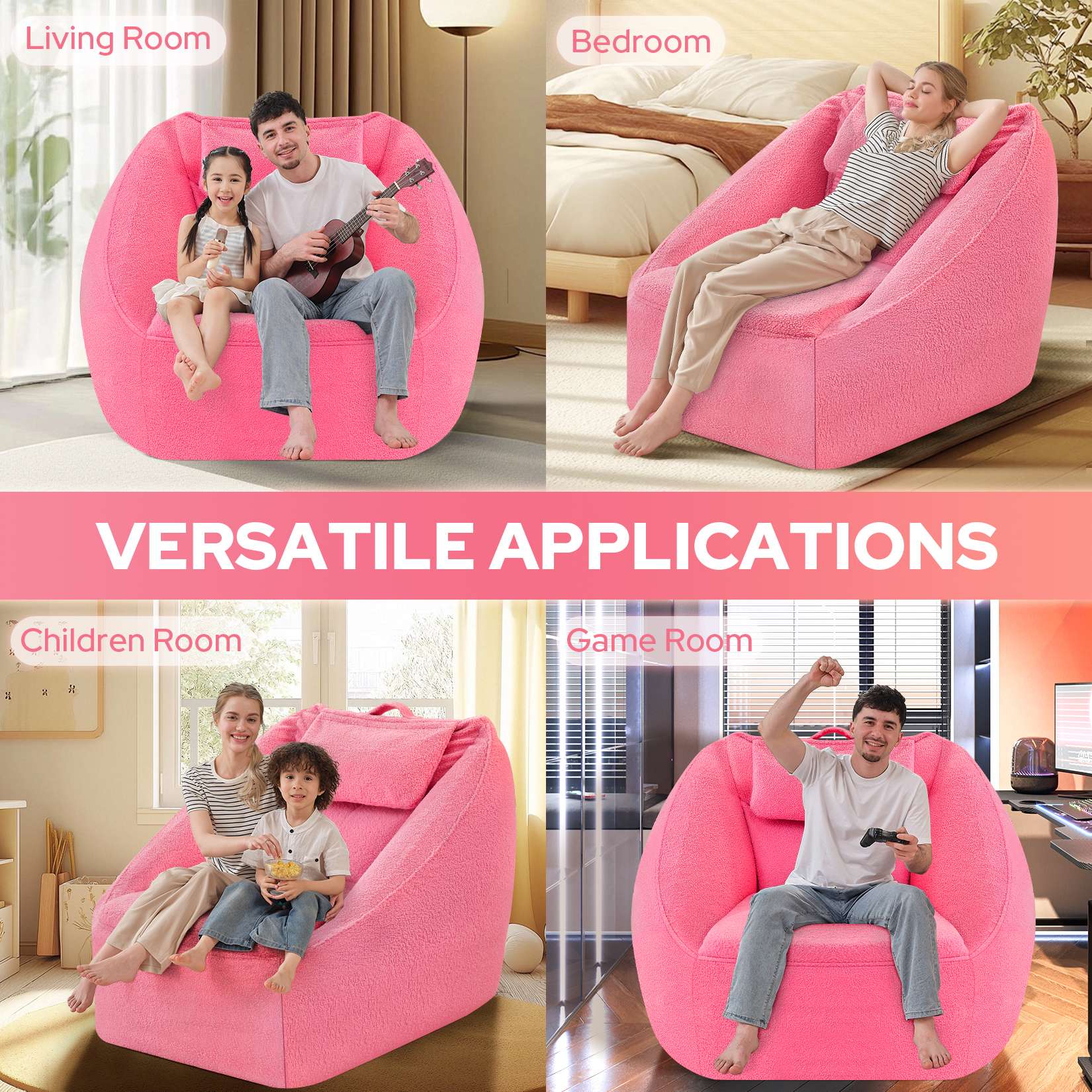 Inflatable Bean Bag Chair with Air Pump