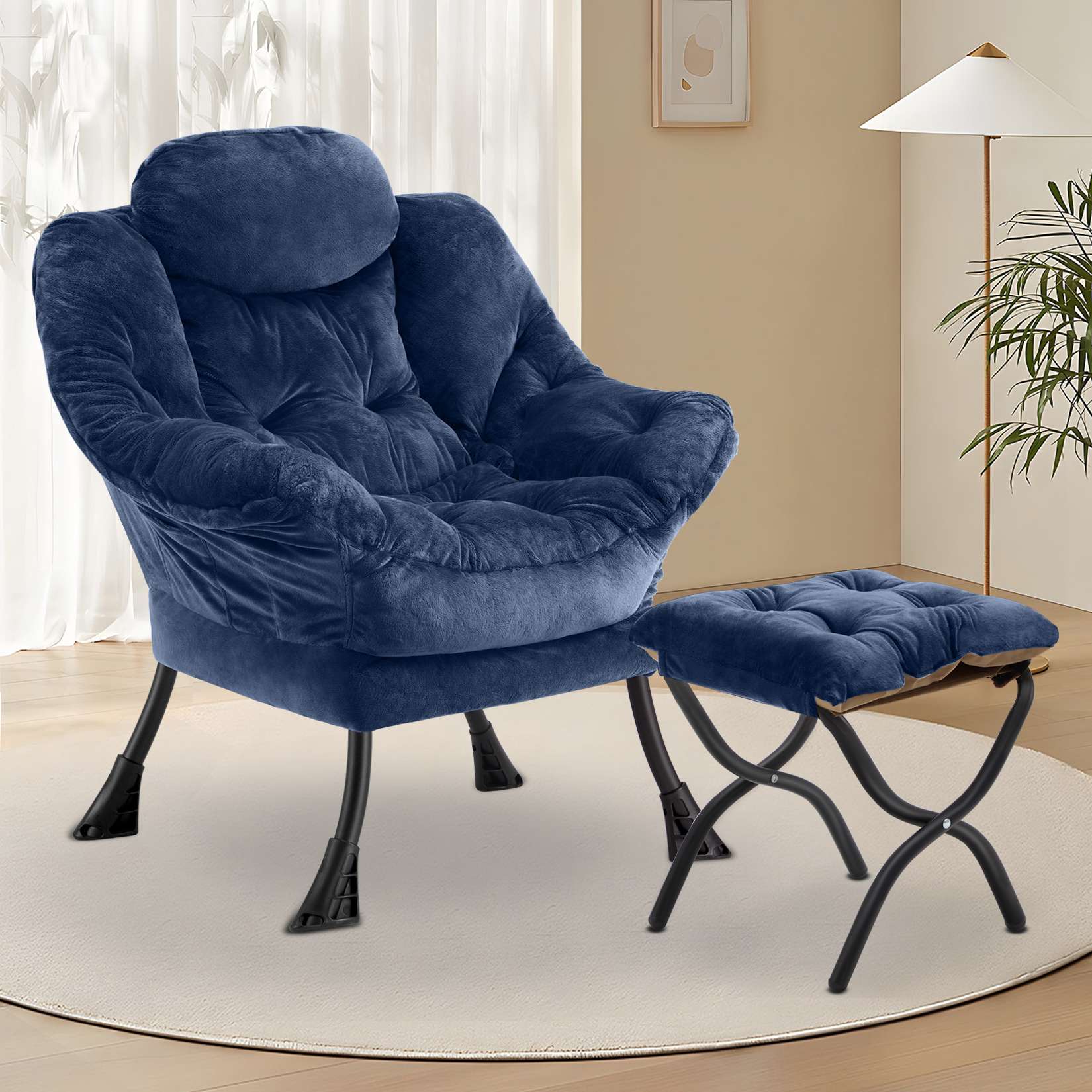 Avocahom Lazy Chair with Folding Ottoman