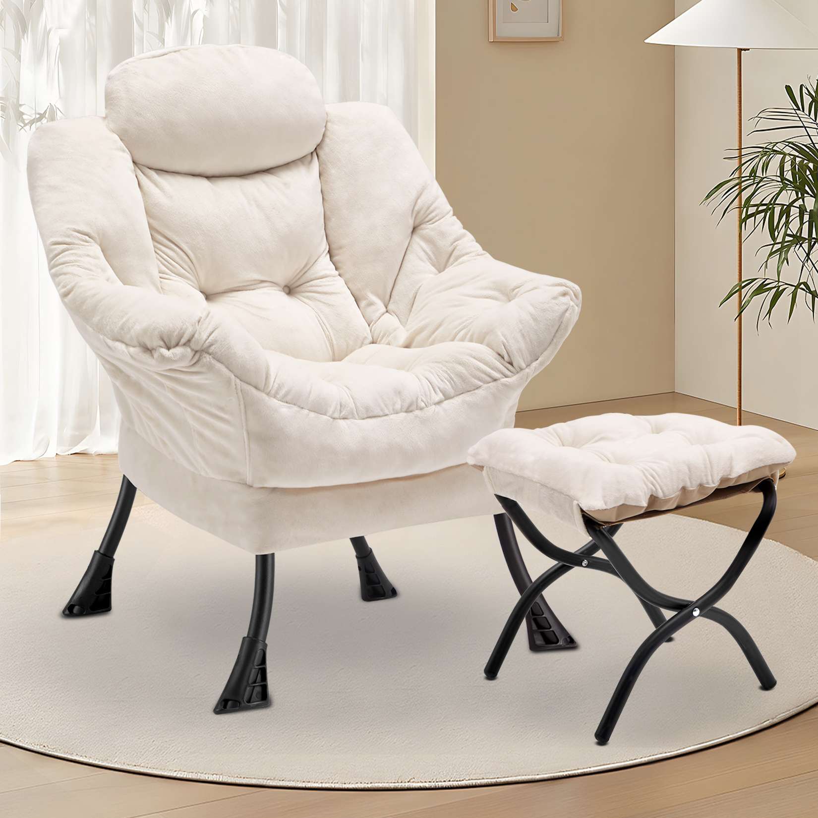 Avocahom Lazy Chair with Folding Ottoman