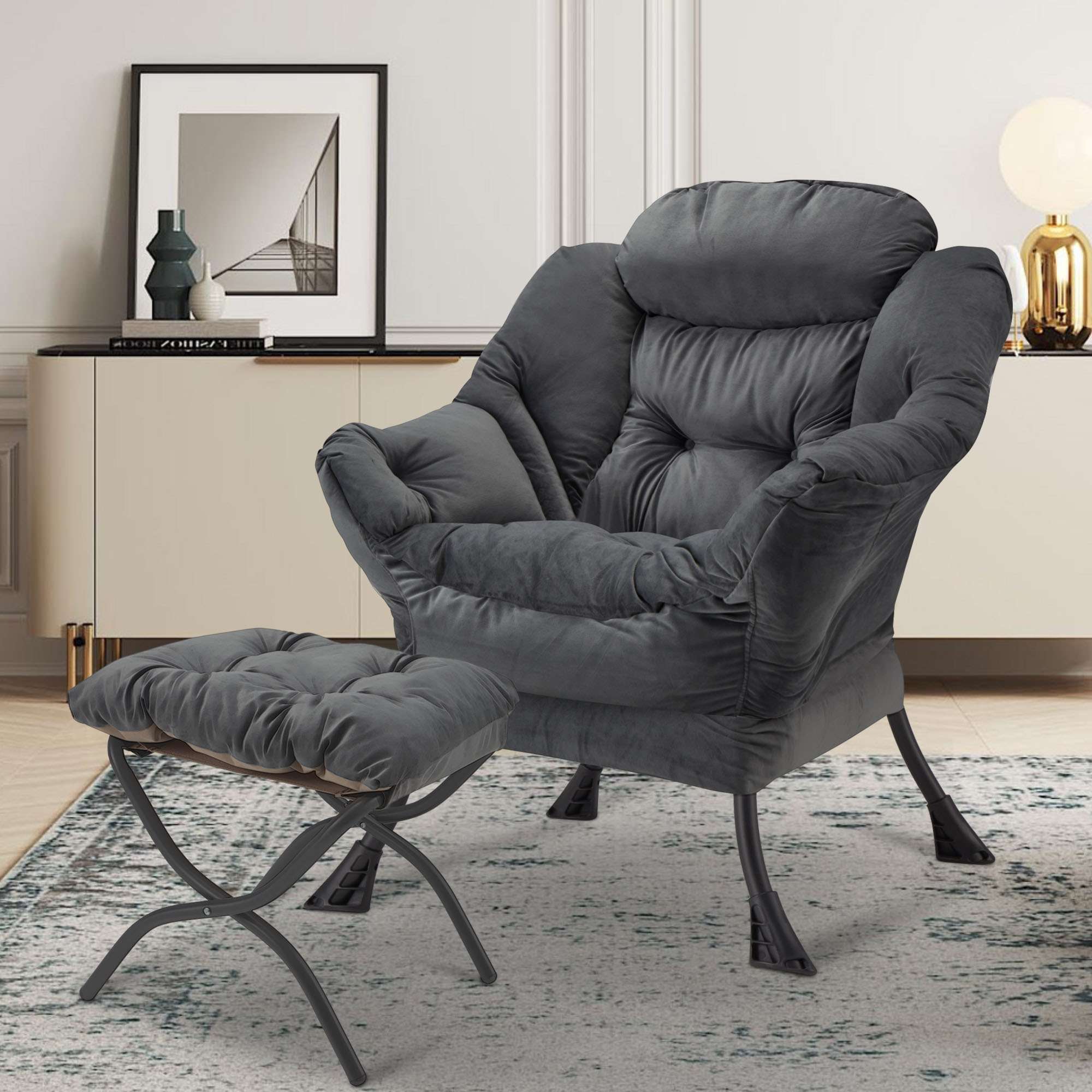 Avocahom Lazy Chair with Folding Ottoman