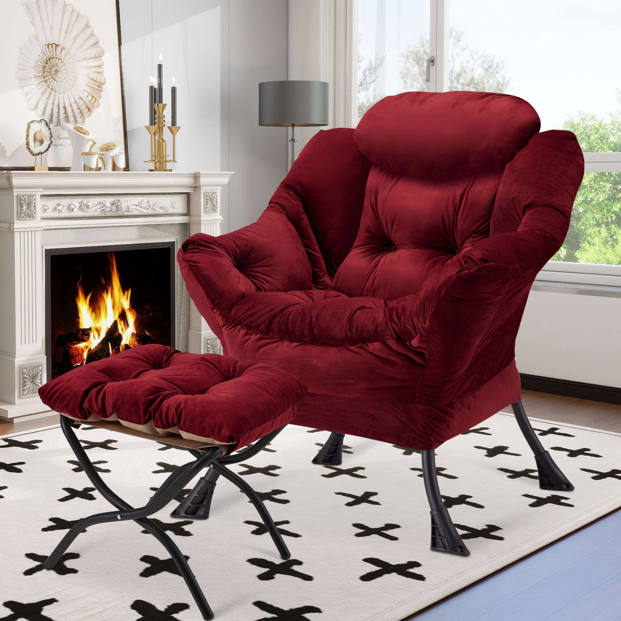 Avocahom Lazy Chair with Folding Ottoman