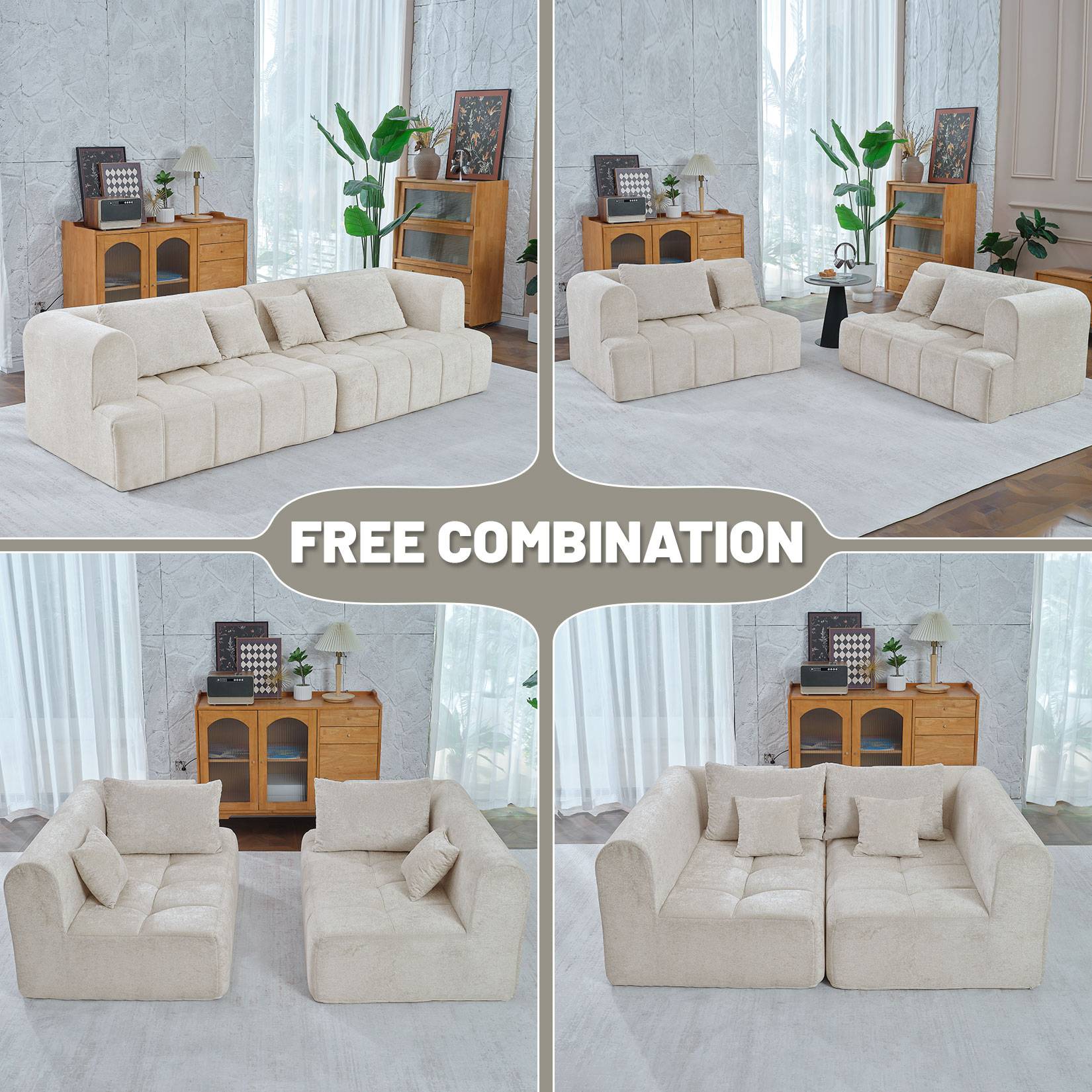 103" Modular Sectional Sofa Couch