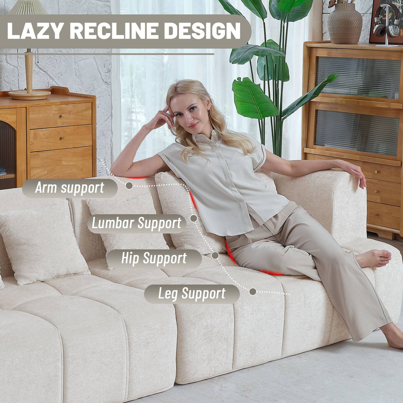 103" Modular Sectional Sofa Couch