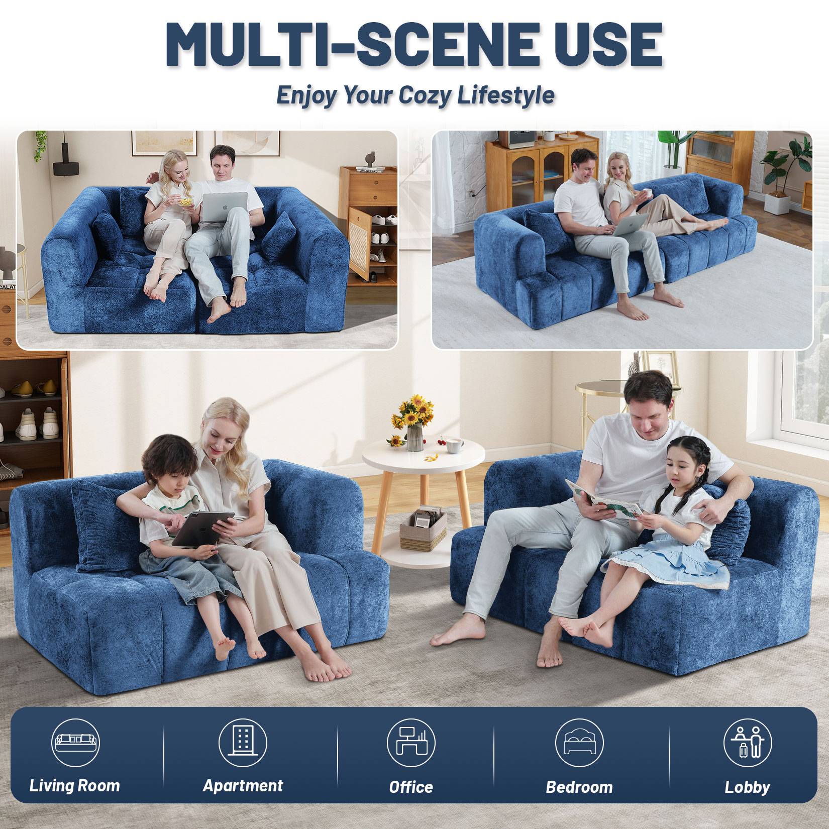 103" Modular Sectional Sofa Couch