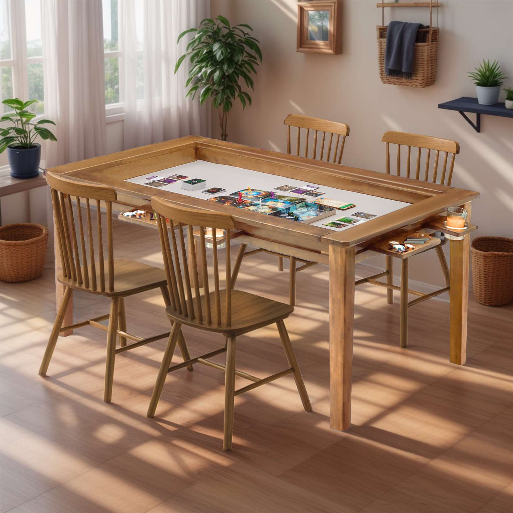 Avocahom Board Game Table for 4-6 with Removable Table Top