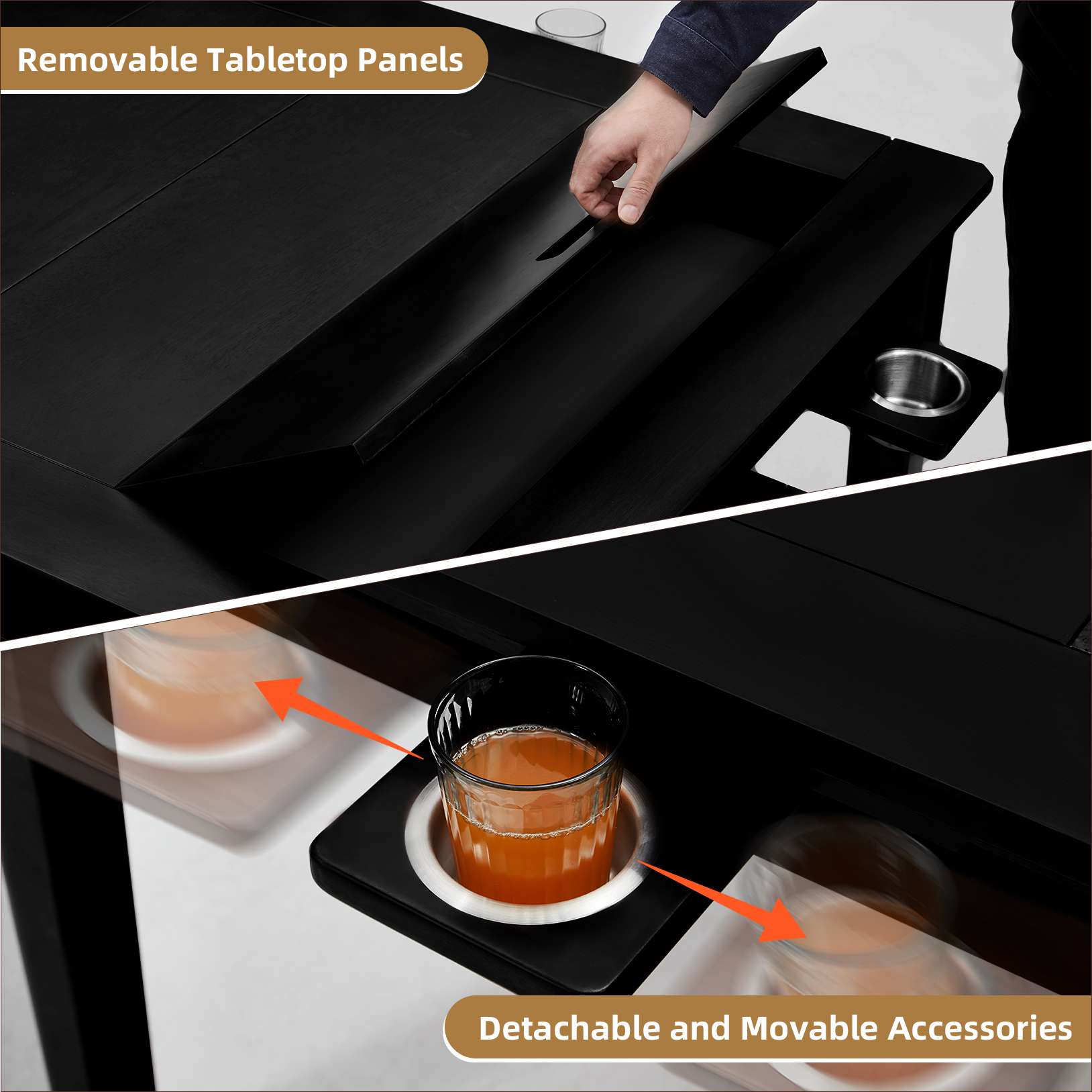 Avocahom Board Game Table for 4-6 with Removable Table Top