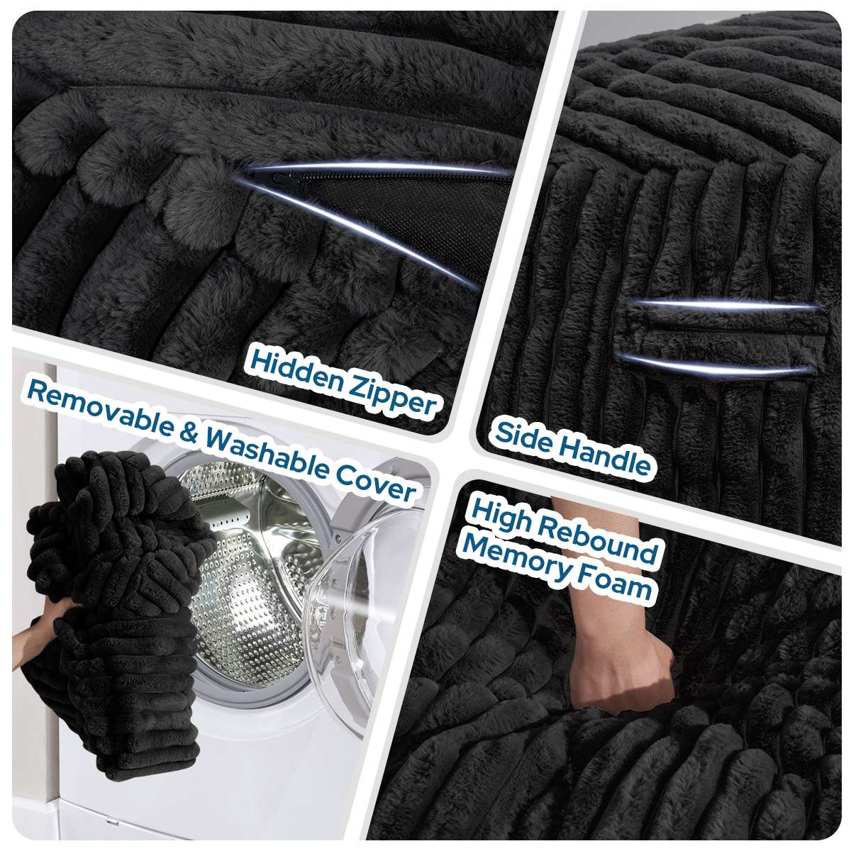 Avocahom Striped Plush Bean Bag Chair