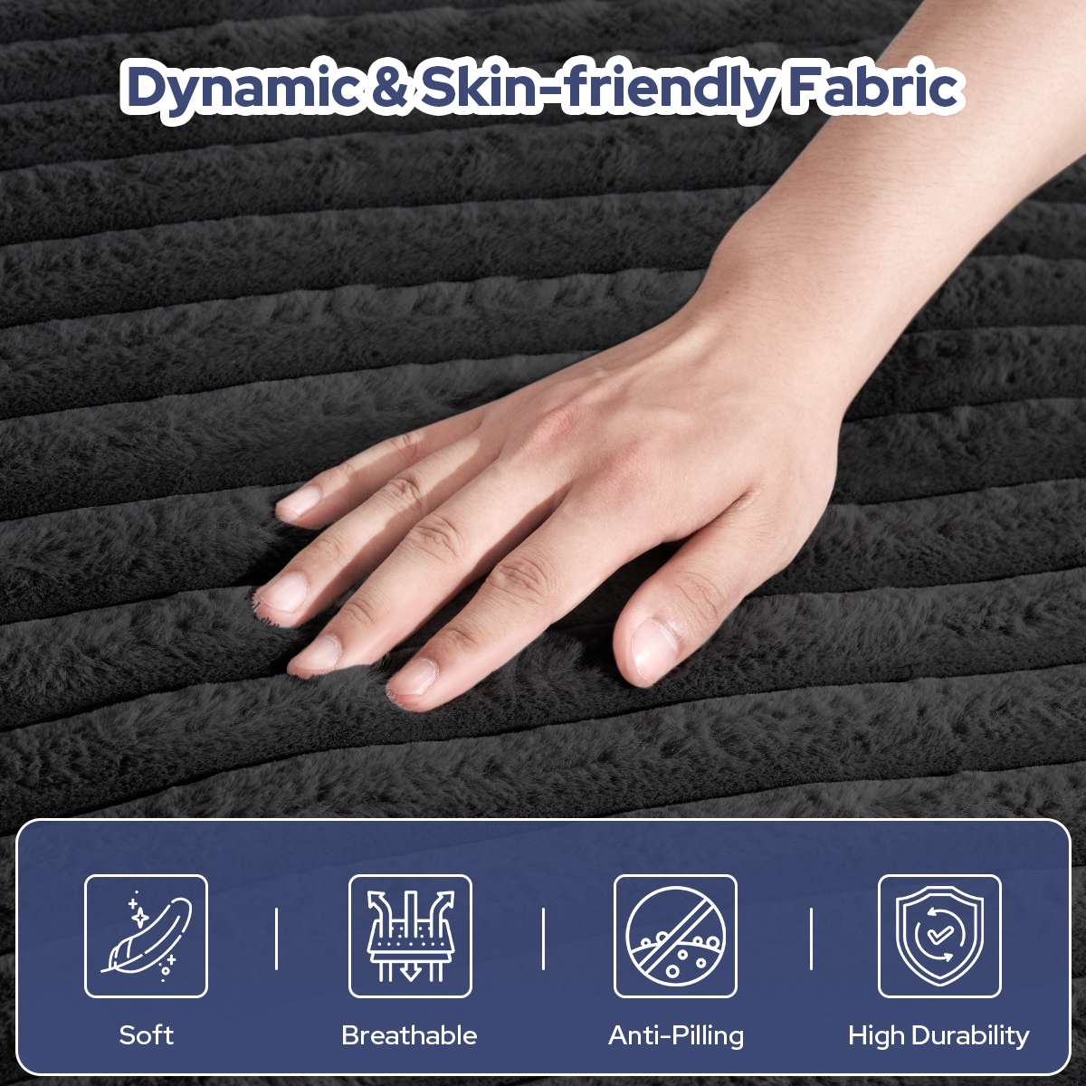 Avocahom Striped Plush Bean Bag Chair