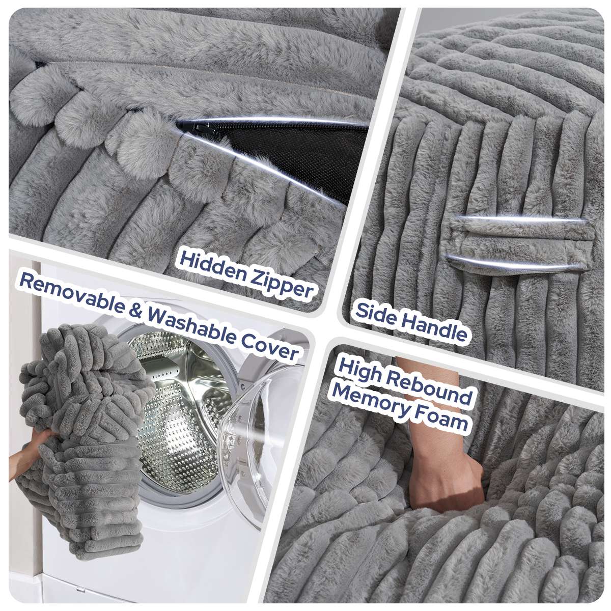 Avocahom Striped Plush Bean Bag Chair