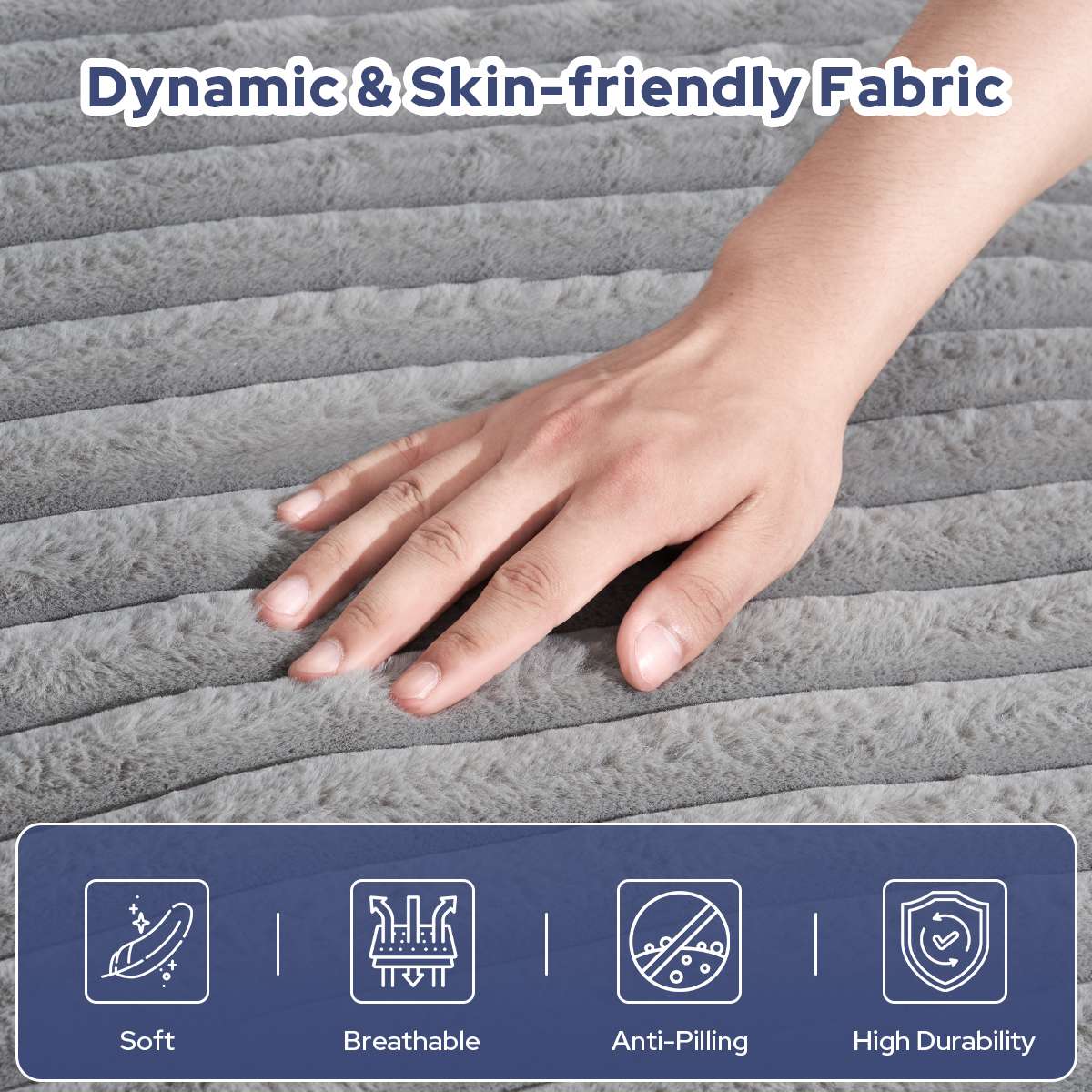 Avocahom Striped Plush Bean Bag Chair