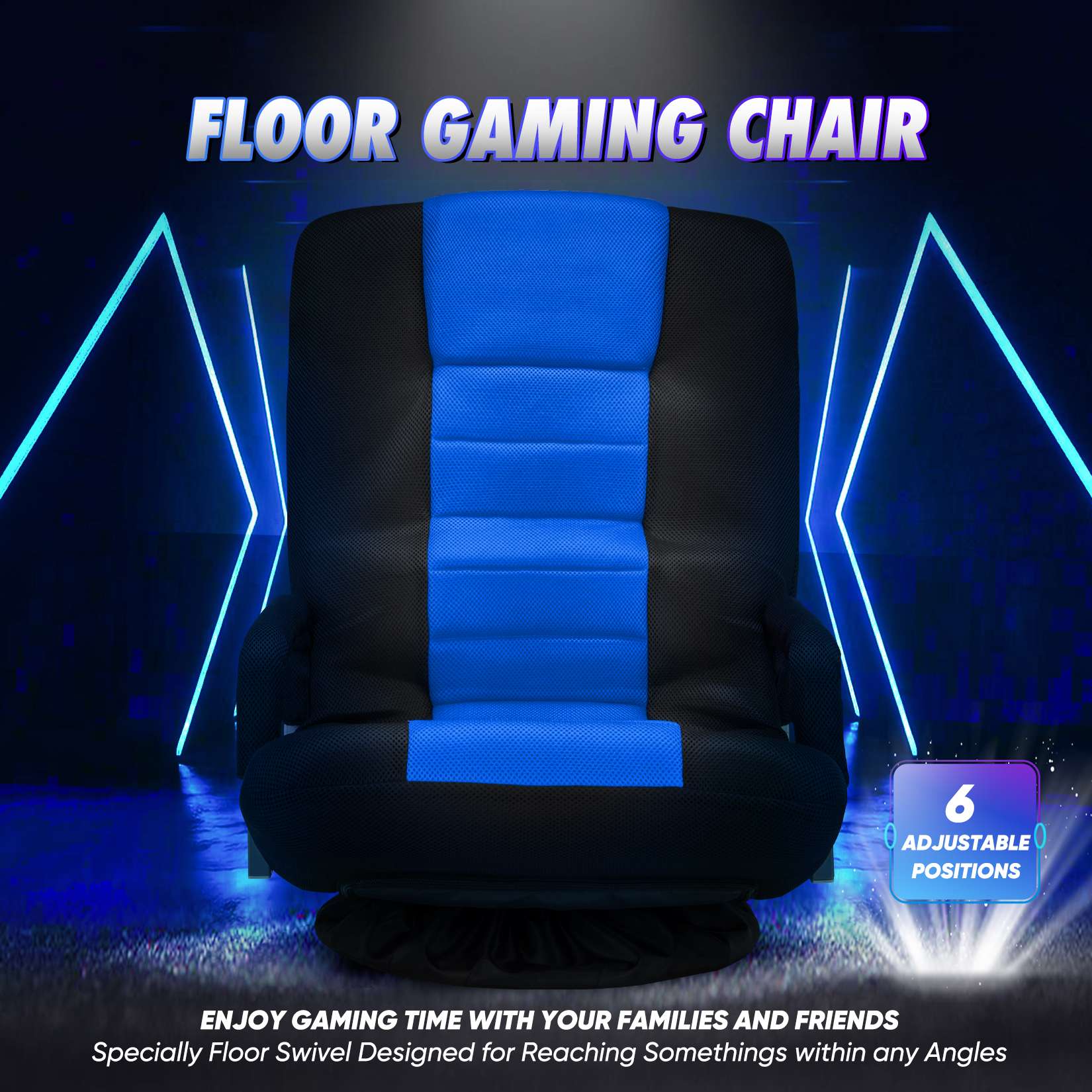 Avocahom Swivel Floor Gaming Chair w/Armrests