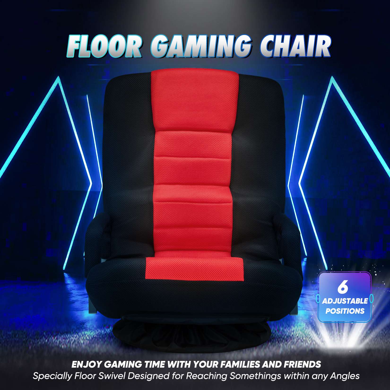 Avocahom Swivel Floor Gaming Chair w/Armrests